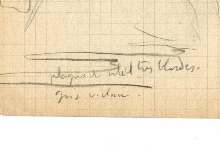 Sketch Elegant Woman Drawing Antique Pencil Original - 7