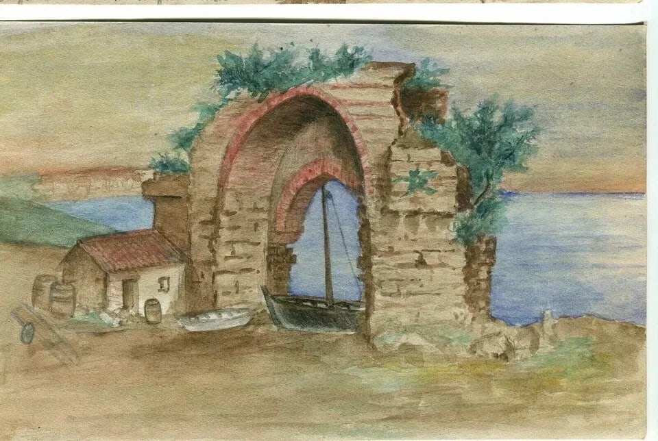 Candle, Béjaïa, Algeria, Landscape, Sea, Soummam Drawing Vintage - 4