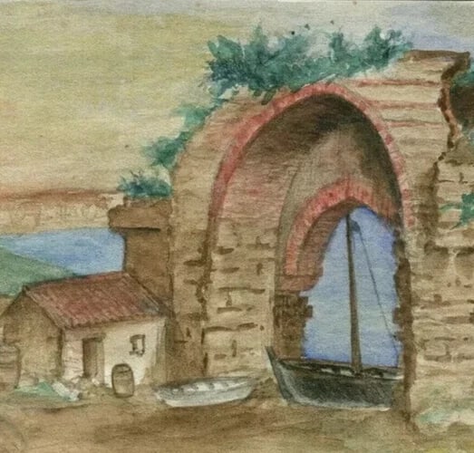 Candle, Béjaïa, Algeria, Landscape, Sea, Soummam Drawing Vintage - 5