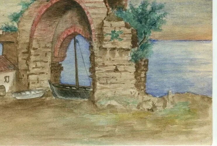 Candle, Béjaïa, Algeria, Landscape, Sea, Soummam Drawing Vintage - 7