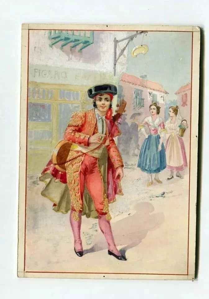 Barber of Seville - Drawing Vintage Art Deco Gouache Illustration - 5
