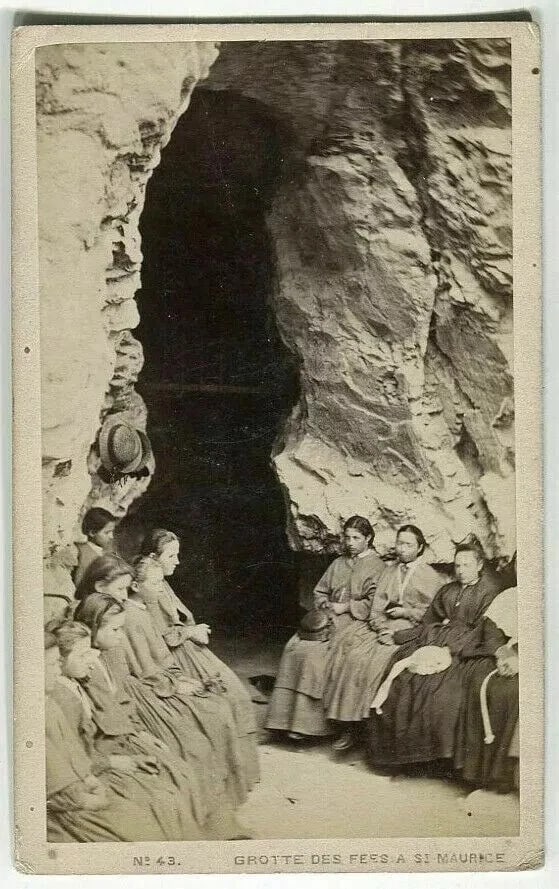 1870 Fairies Caves of St Maurice – Garcin CDV Photo – Albumen Print - 2