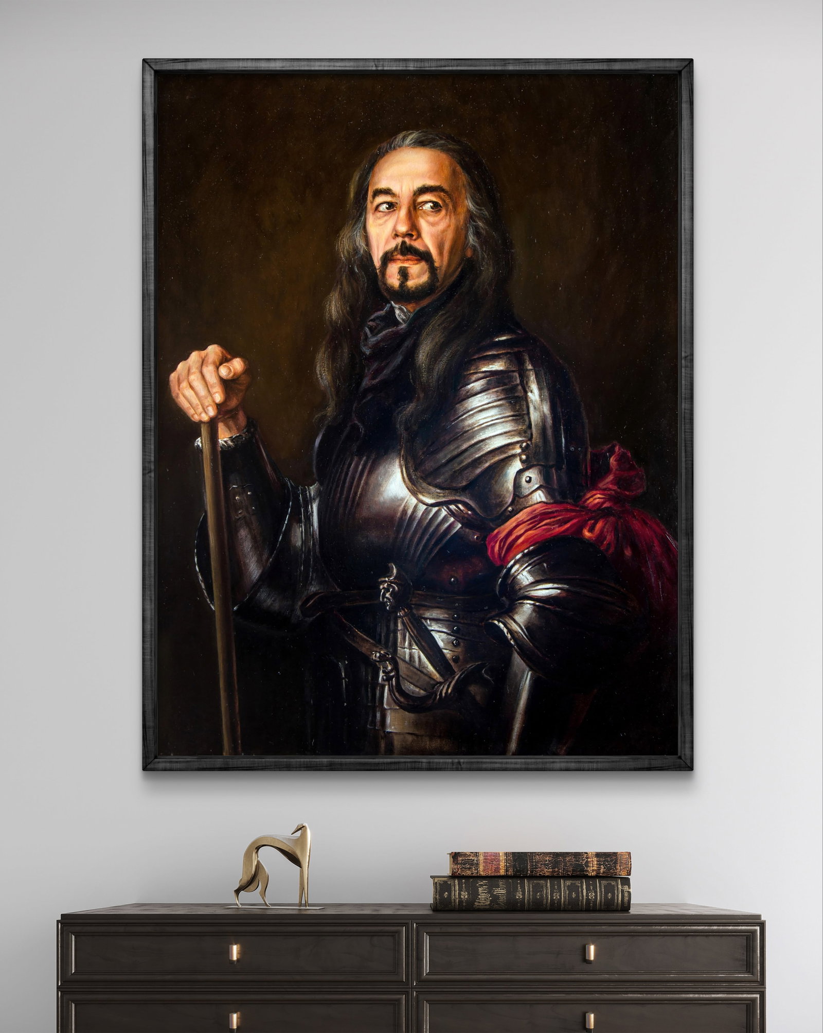 Oil painting Self-portrait in knight's armor Valeriy Bulat - 2