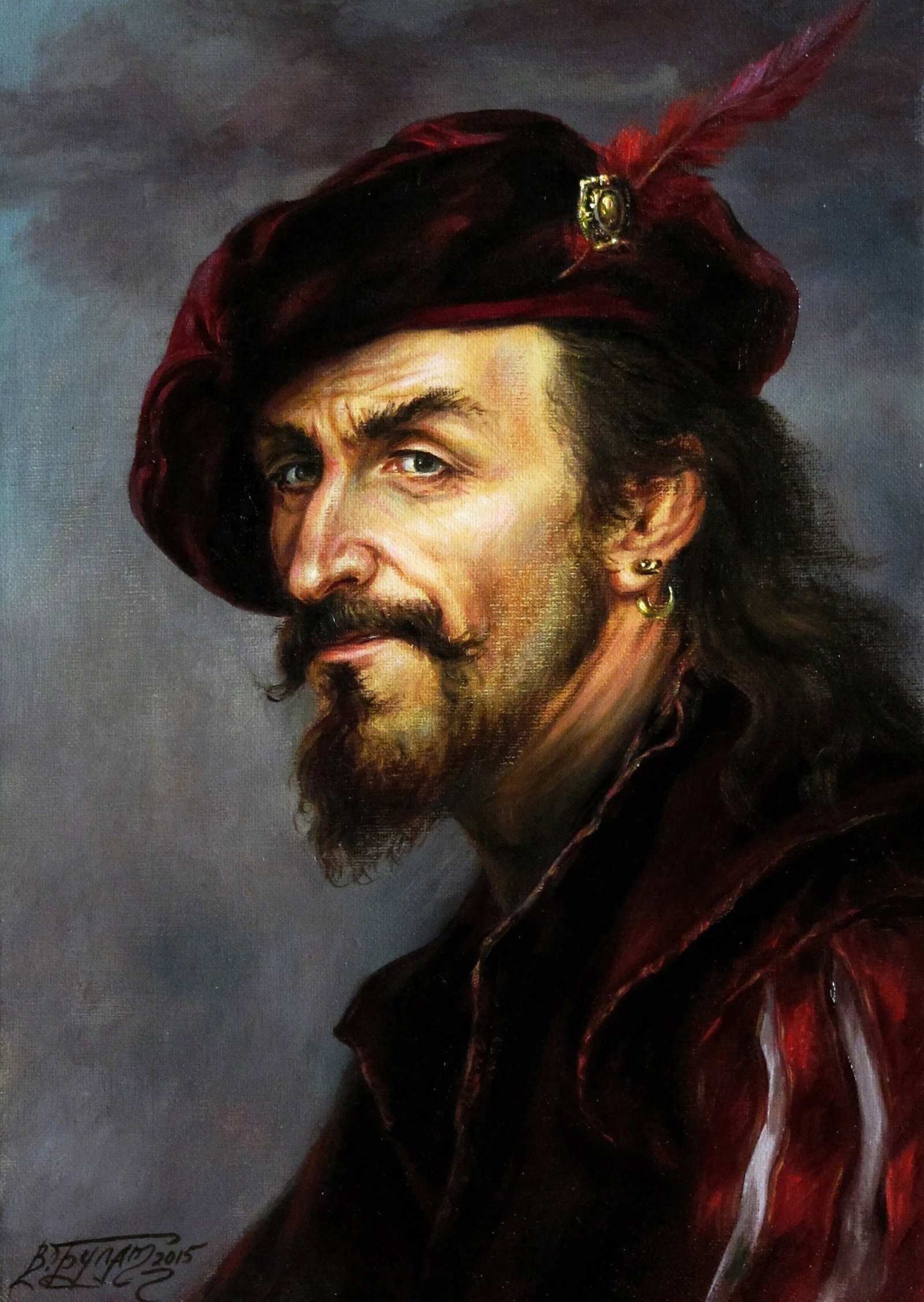 Oil painting I deny everything and that is my essence Valeriy Bulat: 69BUL Painter: Valeriy Bulat Size: 30x25 cm/11.81x9.84 inches Components: oil, canvas Original painting - Mephistopheles CONDITION: excellent ARTIST: Bulat Valeriy Nikolaevich. Born in Zaporozhye
