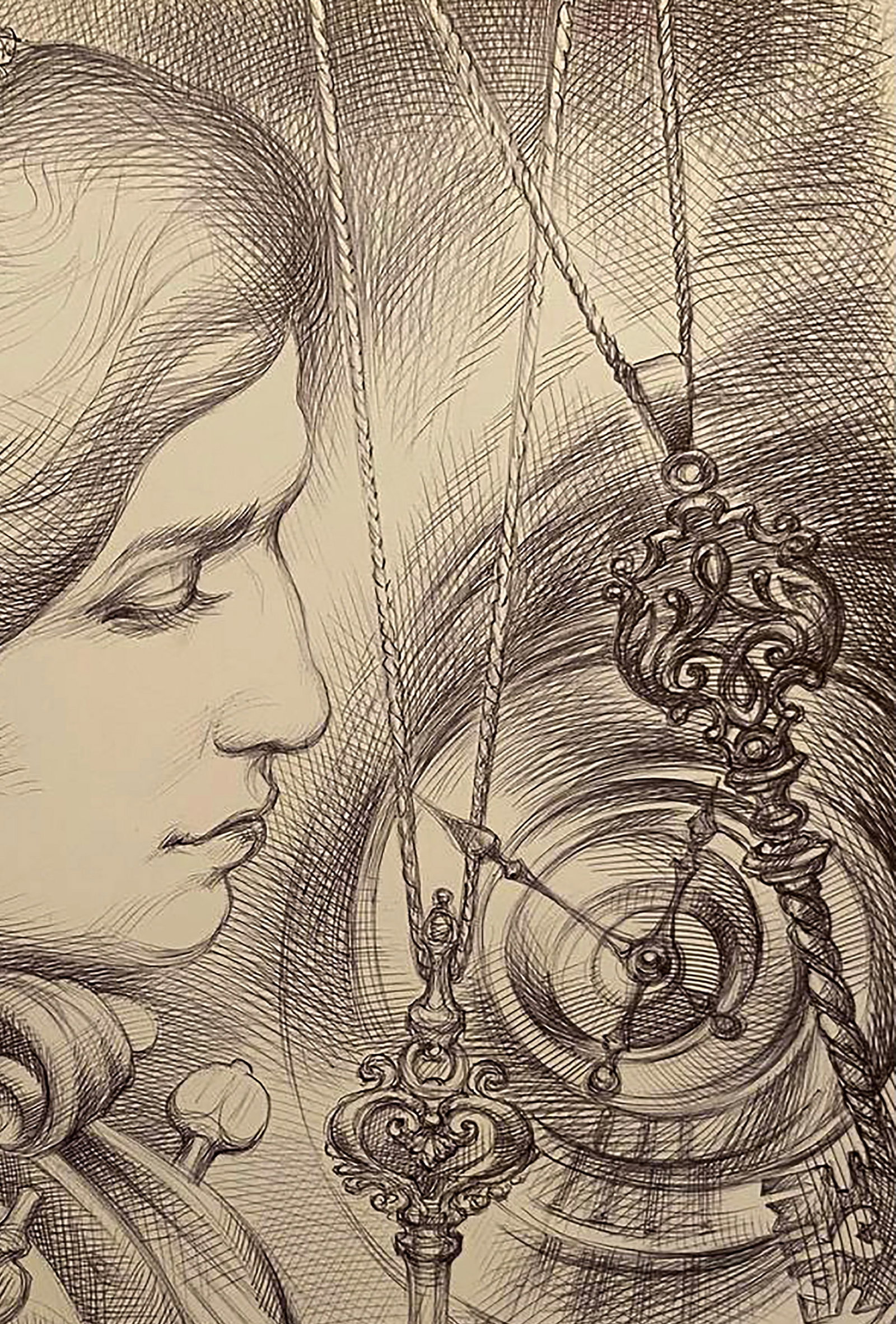 Pen painting Key time in art Natalia Bulat - 3