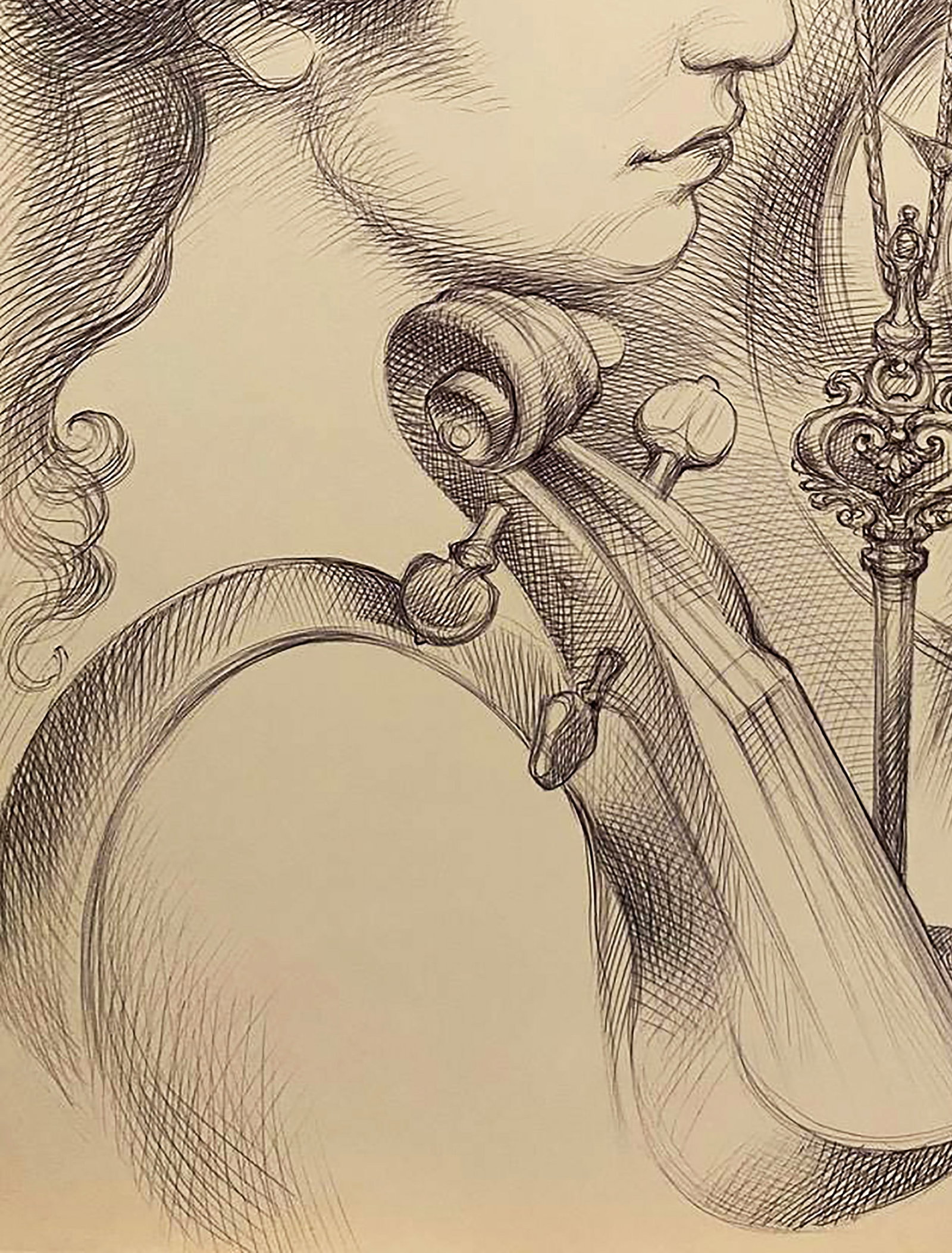 Pen painting Key time in art Natalia Bulat - 4