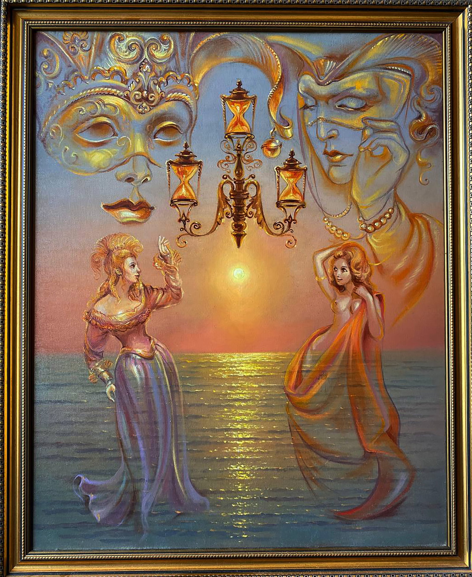Oil painting Venetian Dream Natalia Bulat: 78BUL Painter: Natalia Bulat Size: 50x40 cm/19.68x15.74 inches Components: oil, canvas Original painting CONDITION: excellent ARTIST: She was born in the city of Zaporozhye in a family of technical