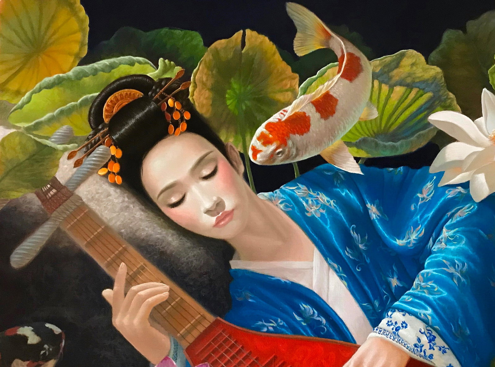 Oil painting Thoughts for a girl Kateryna Bukuros: 7BUKUR Painter: Kateryna Bukuros Size: 60?90 cm/23.62x35.43 inches Components: oil, canvas Original painting CONDITION: excellent ARTIST: Kateryna Aleksandrivna Bukuros is a realist artist born in