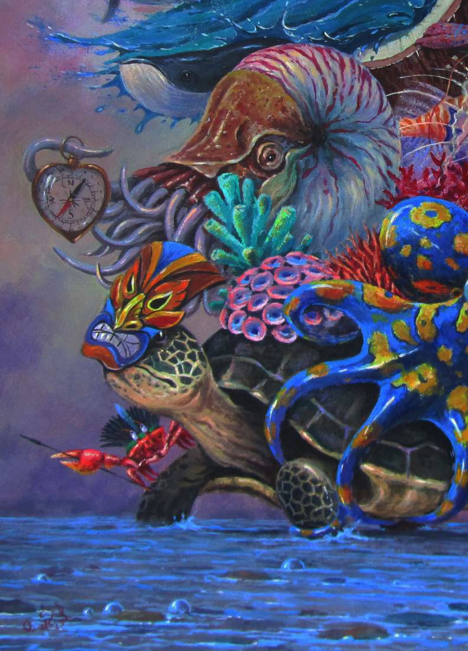 Acrylic painting Colourful Oceania Alexander Guzev - 4