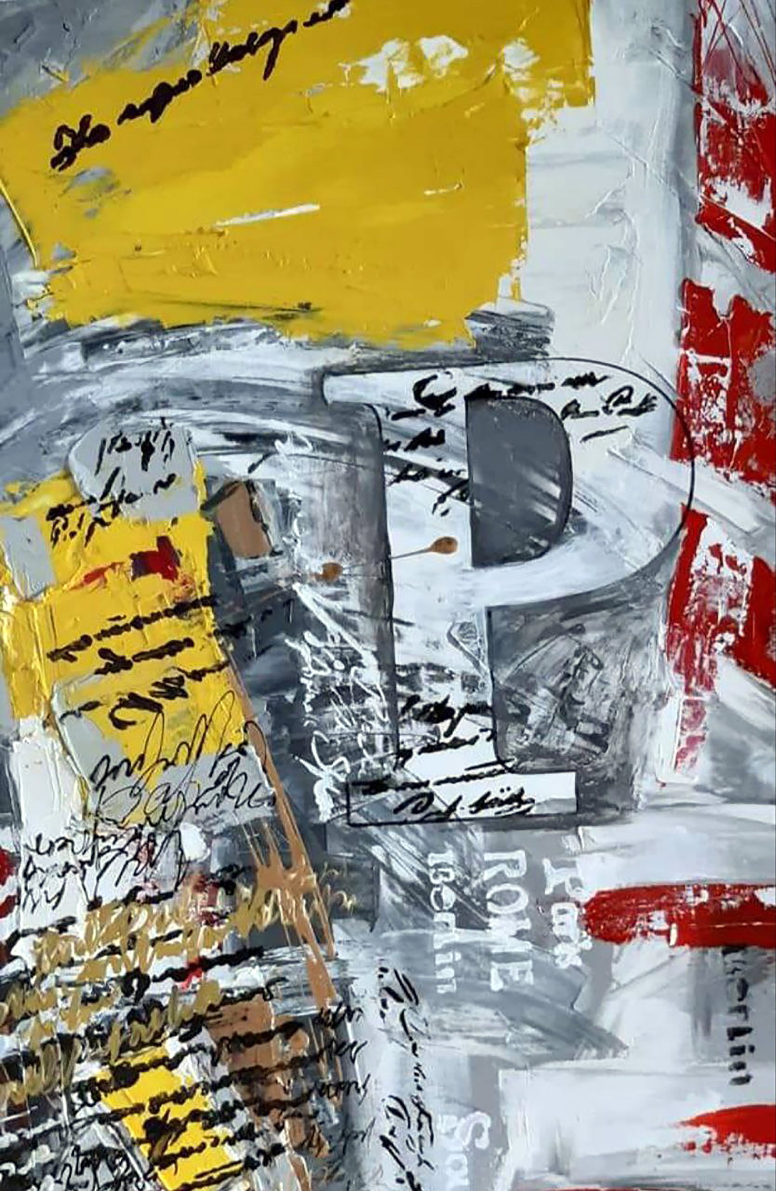 Acrylic painting Newspaper Marusya Abashidze - 2