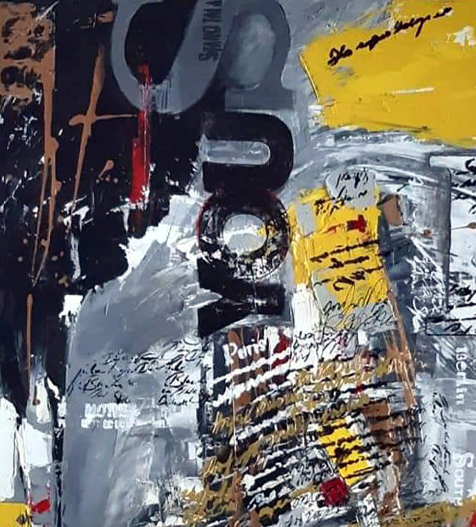 Acrylic painting Newspaper Marusya Abashidze - 3