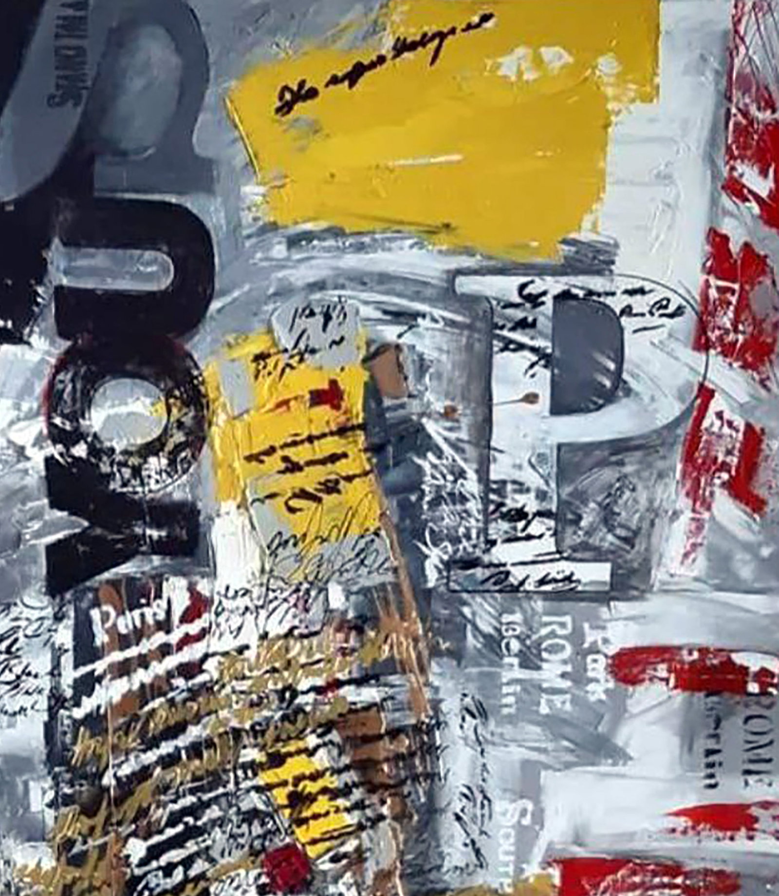 Acrylic painting Newspaper Marusya Abashidze - 4