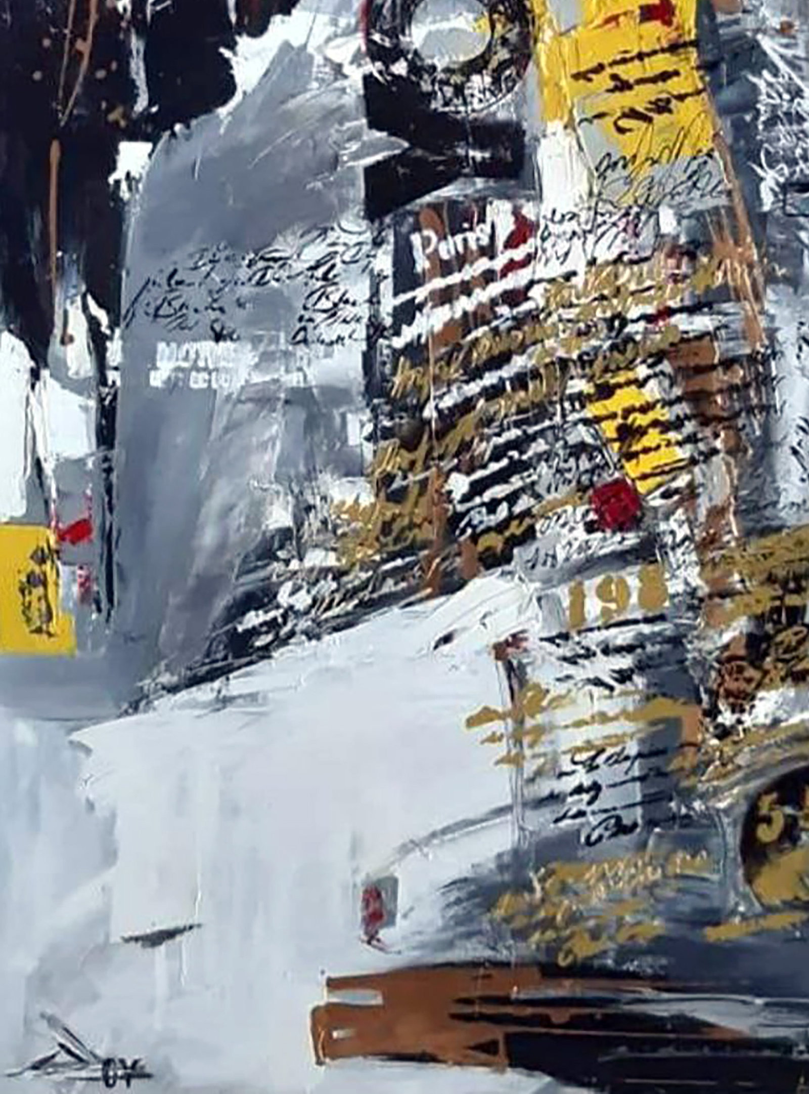 Acrylic painting Newspaper Marusya Abashidze - 5