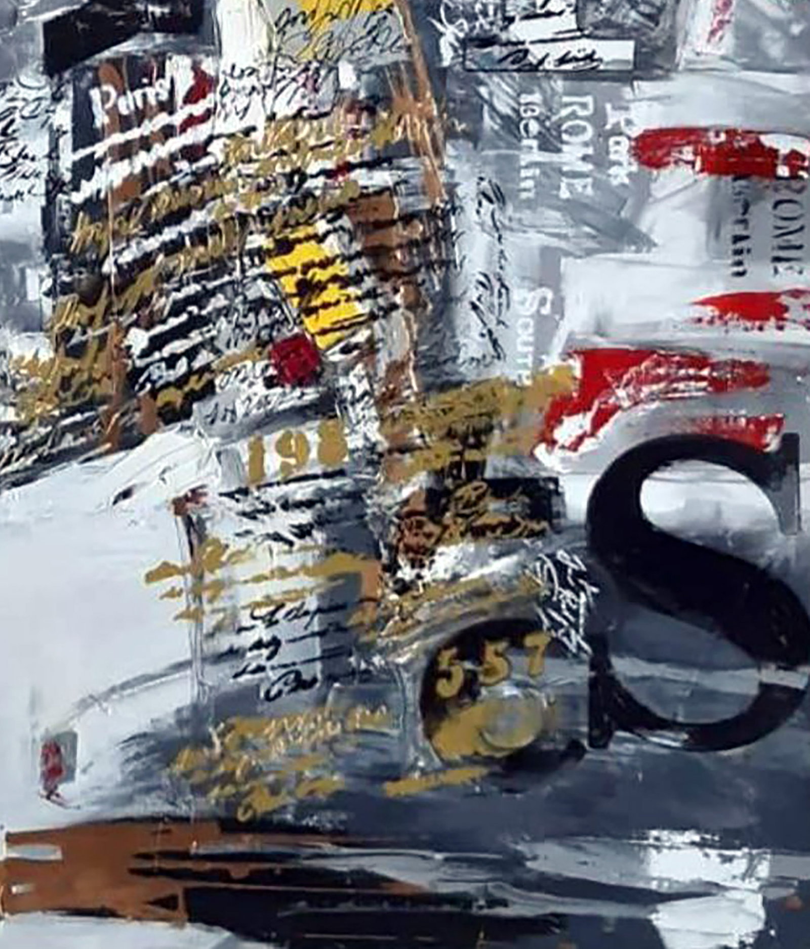 Acrylic painting Newspaper Marusya Abashidze - 6