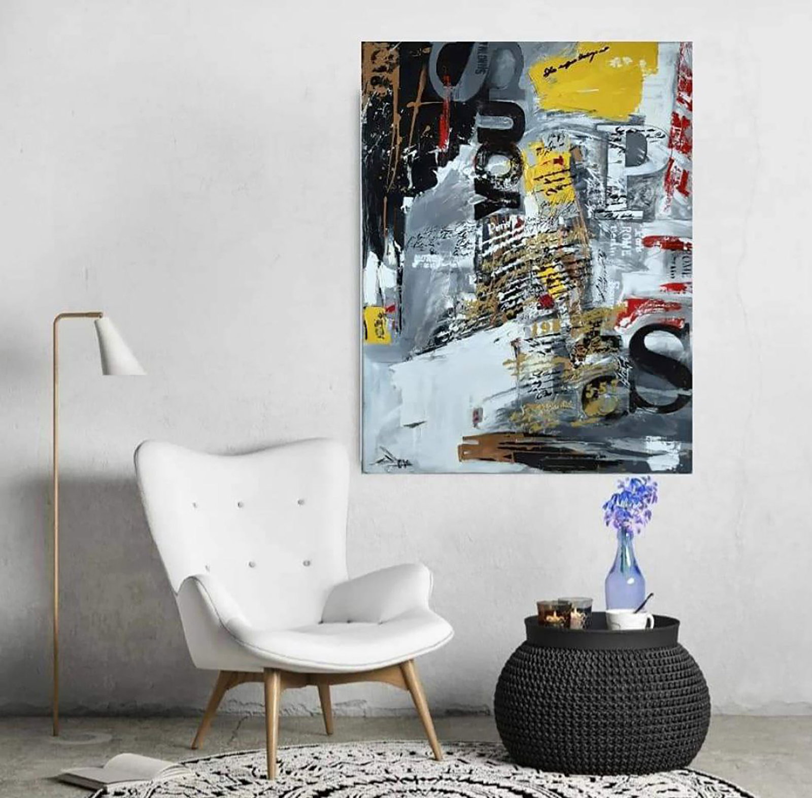 Acrylic painting Newspaper Marusya Abashidze - 7