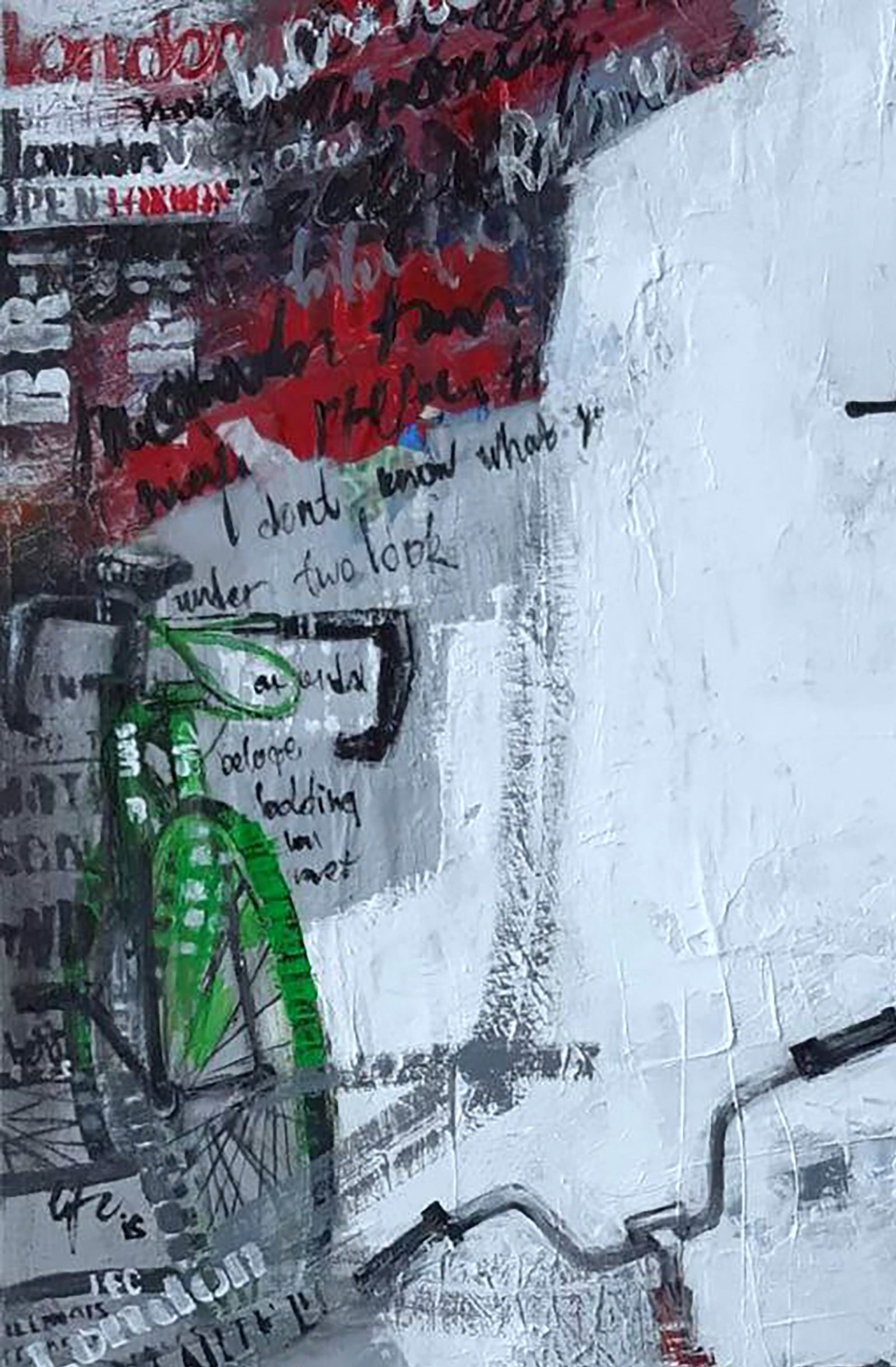 Acrylic painting Along the streets on bicycles Marusya Abashidze - 3