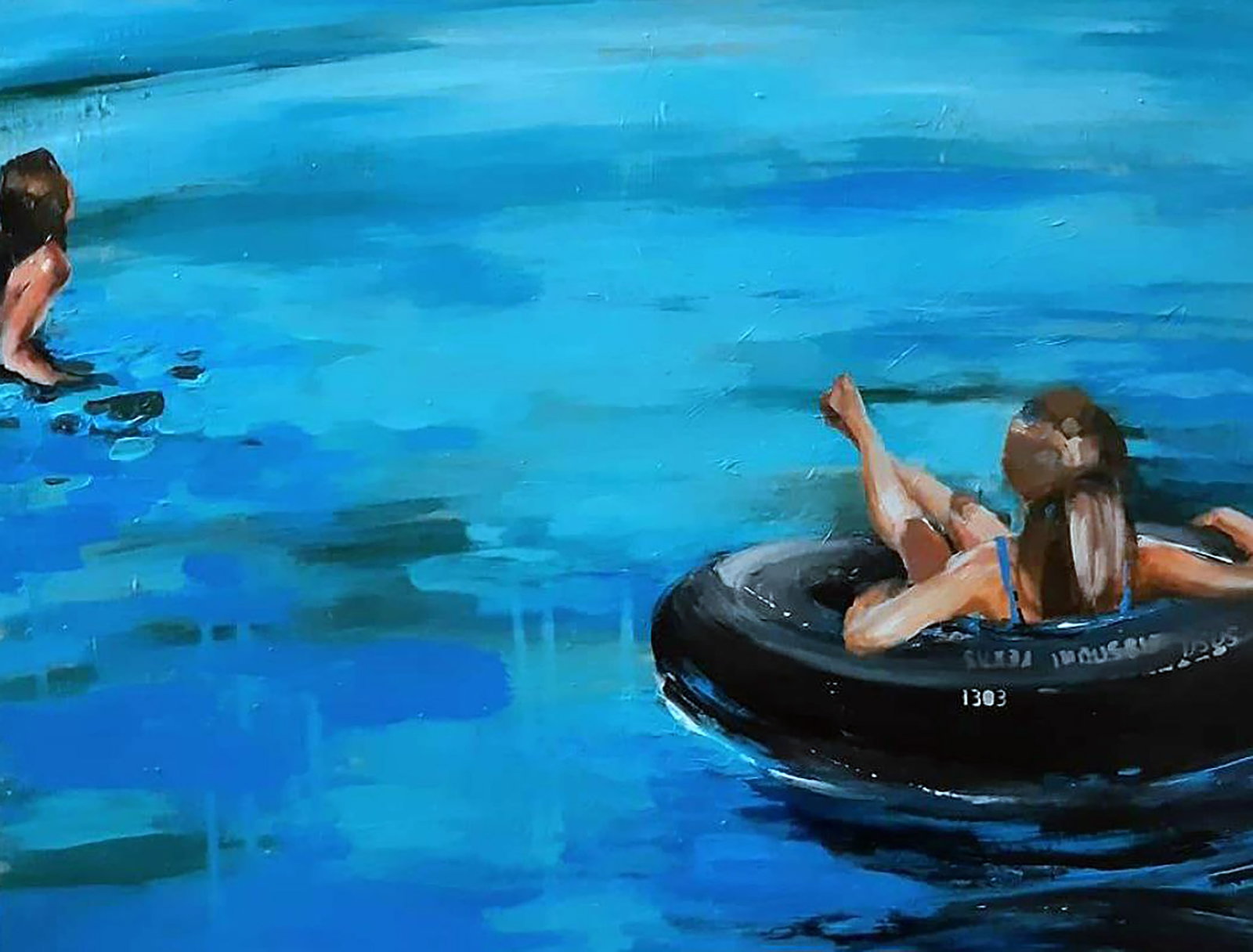 Acrylic painting Girls Marusya Abashidze: 19ABASH Painter: Marusya Abashidze Size: 40x30 cm/15.74x11.81 inches Components: acrylic, hardboard Original painting CONDITION: excellent ARTIST: Marusya Abashidze is a Ukrainian artist who works