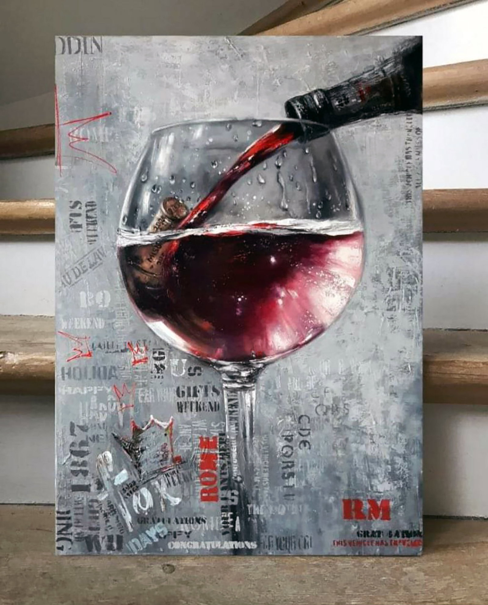 Oil painting Red wine Marusya Abashidze - 2