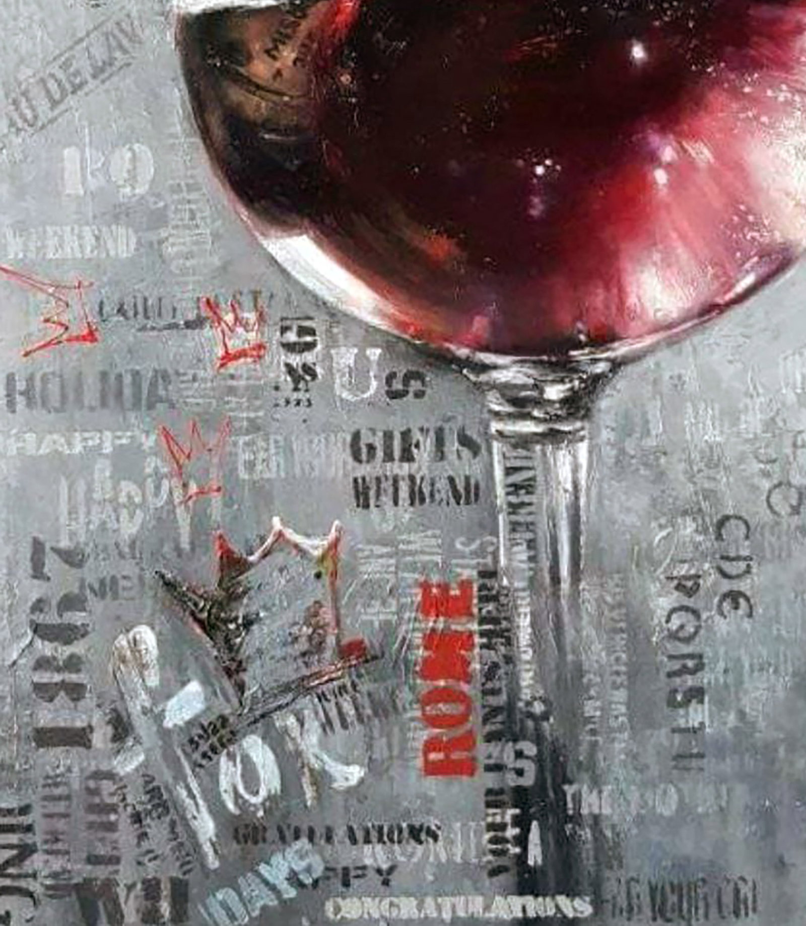 Oil painting Red wine Marusya Abashidze - 5