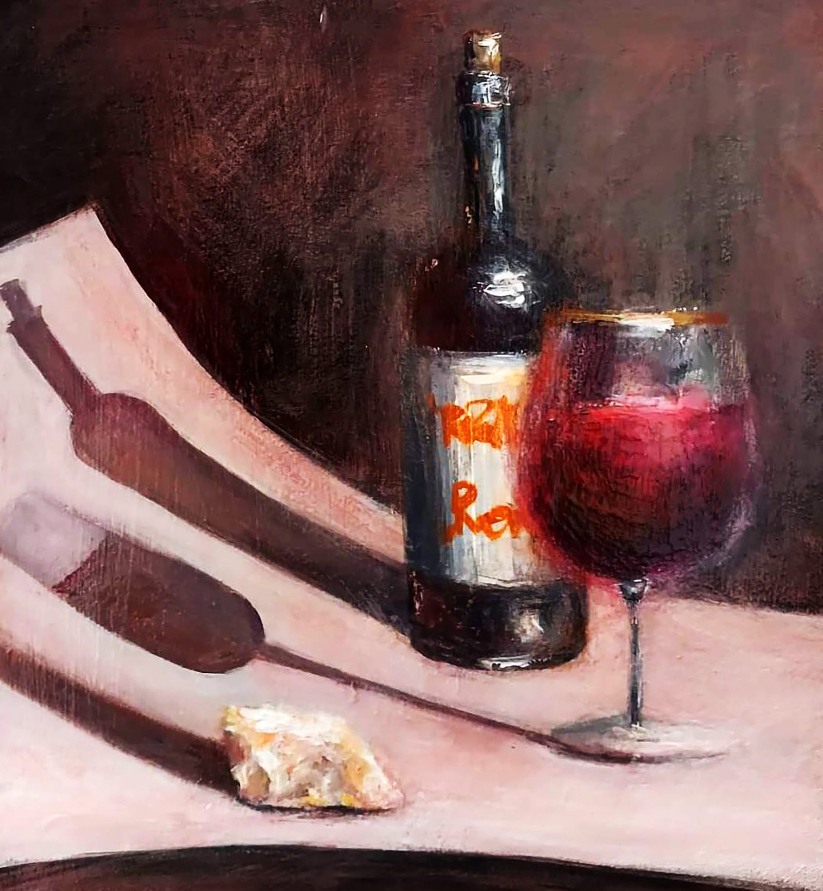 Acrylic painting Parmesan Marusya Abashidze: 36ABASH Painter: Marusya Abashidze Size: 20x19 cm/7.87x7.48 inches Components: acrylic, hardboard Original painting CONDITION: excellent ARTIST: Marusya Abashidze is a Ukrainian artist who works