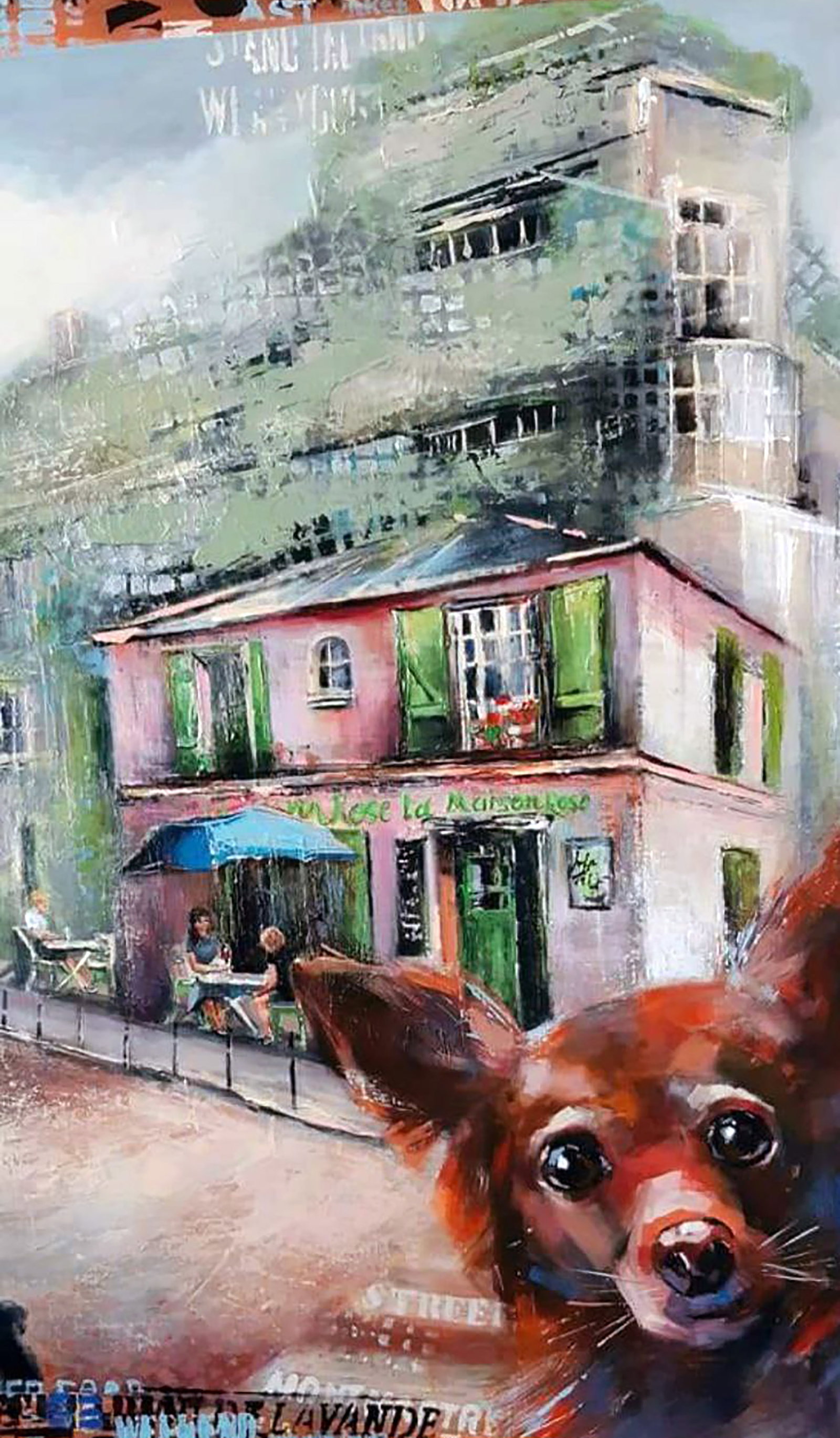 Acrylic painting Pink House Marusya Abashidze - 3