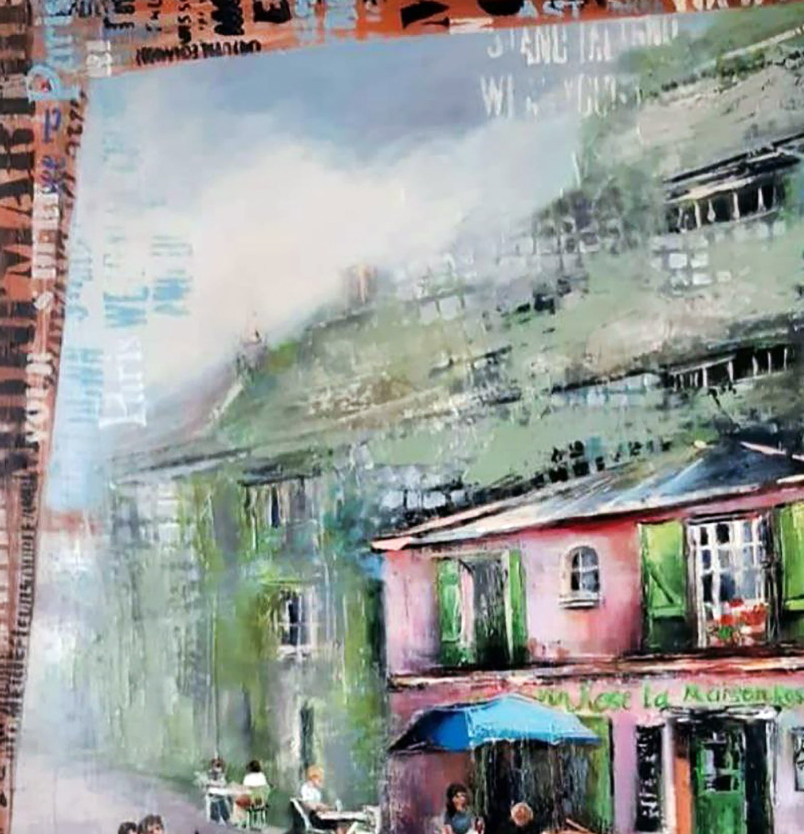Acrylic painting Pink House Marusya Abashidze - 4