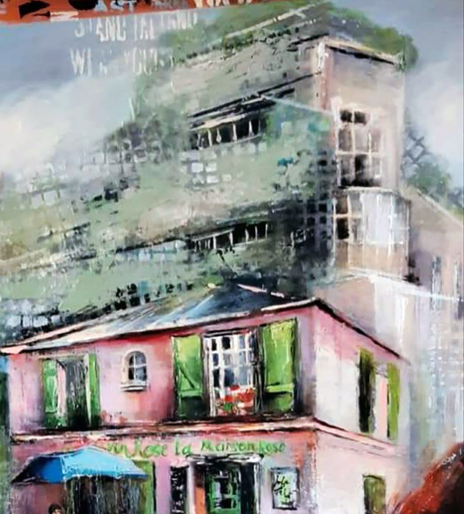 Acrylic painting Pink House Marusya Abashidze - 5