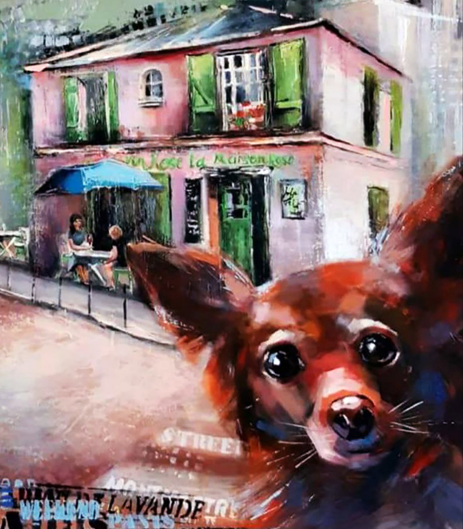 Acrylic painting Pink House Marusya Abashidze - 7