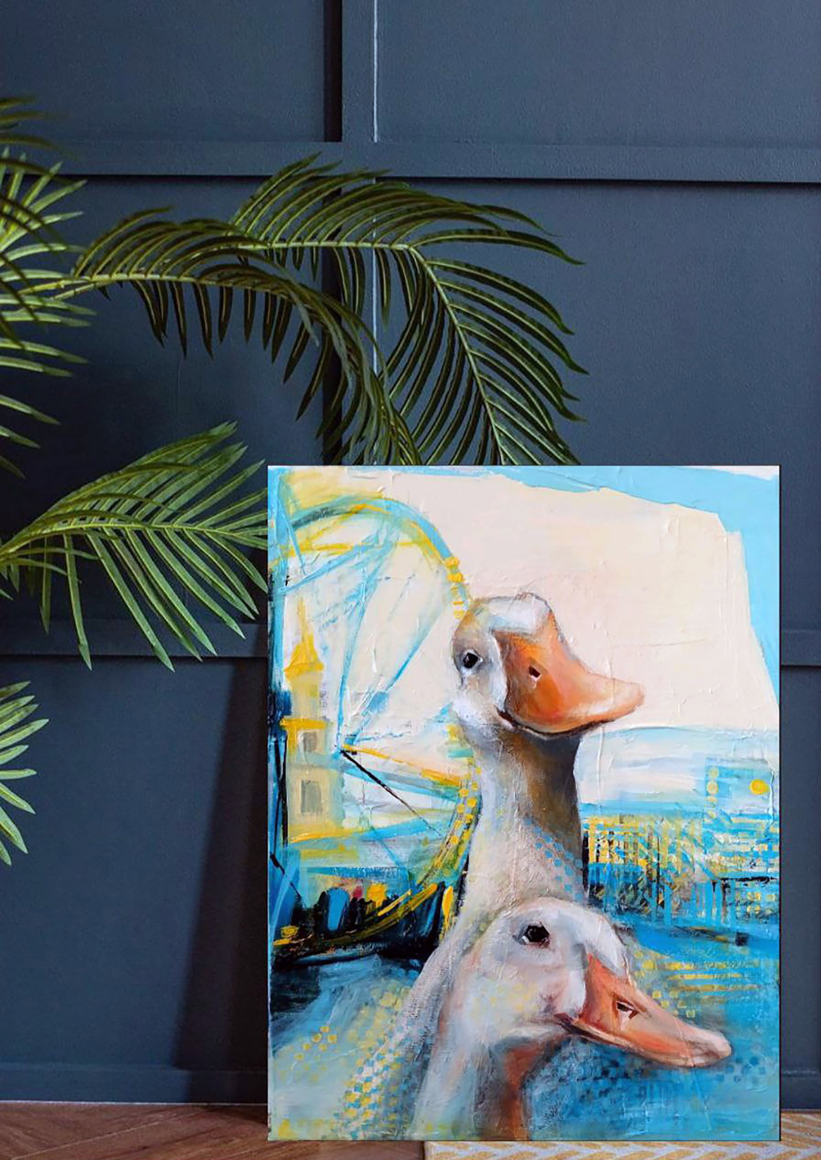 Acrylic painting Party in the city Marusya Abashidze - 2