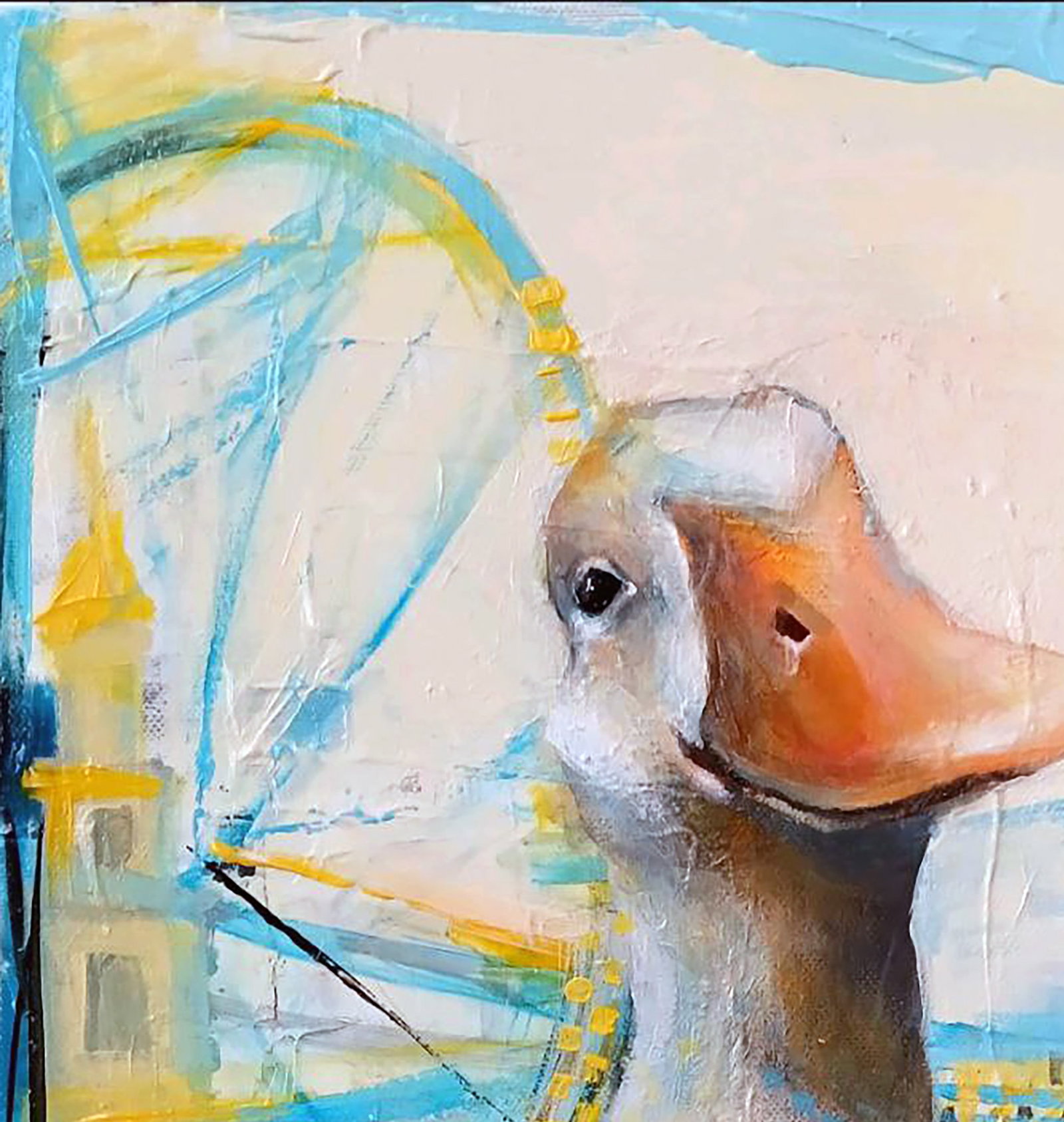 Acrylic painting Party in the city Marusya Abashidze - 3