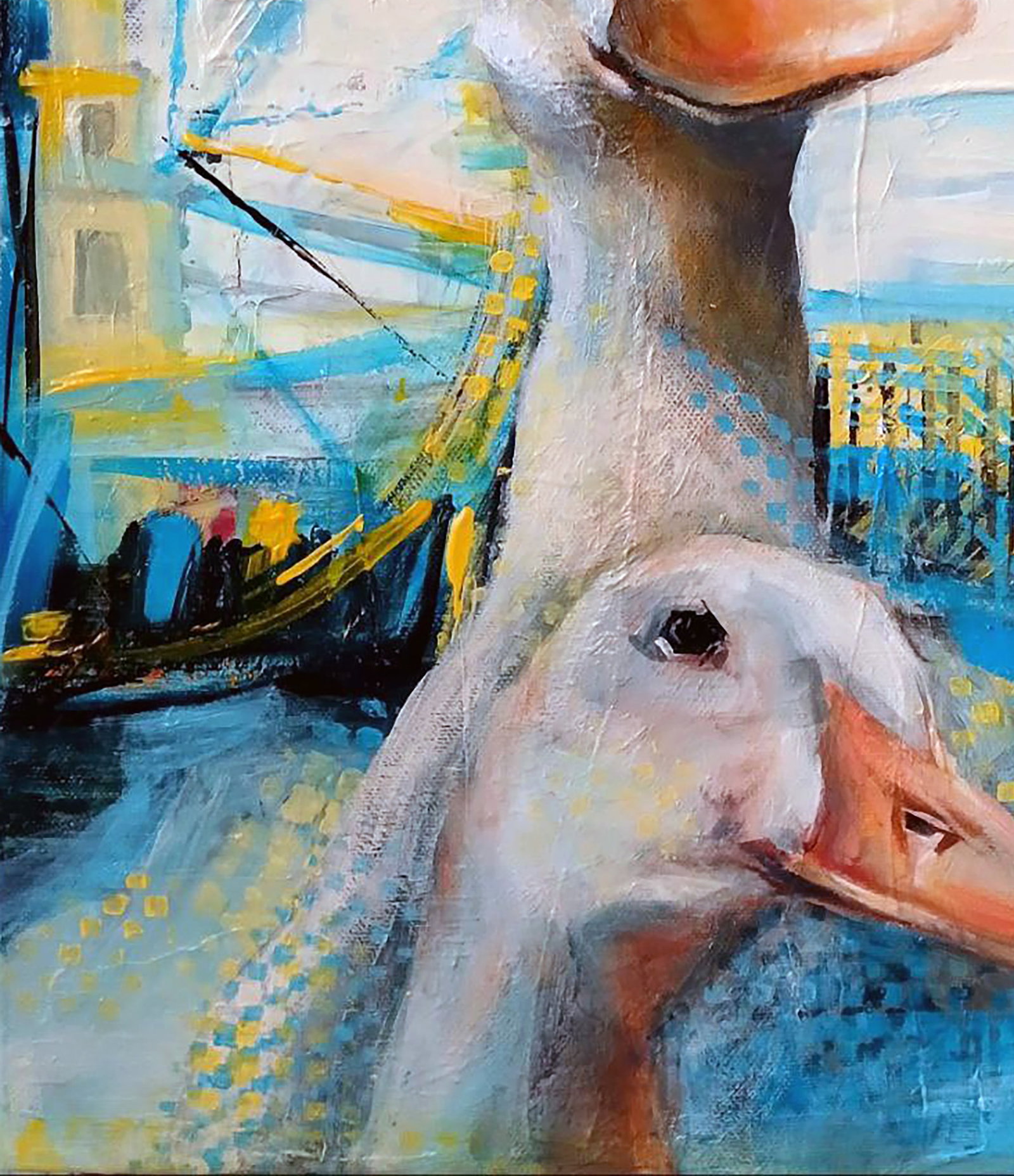 Acrylic painting Party in the city Marusya Abashidze - 5