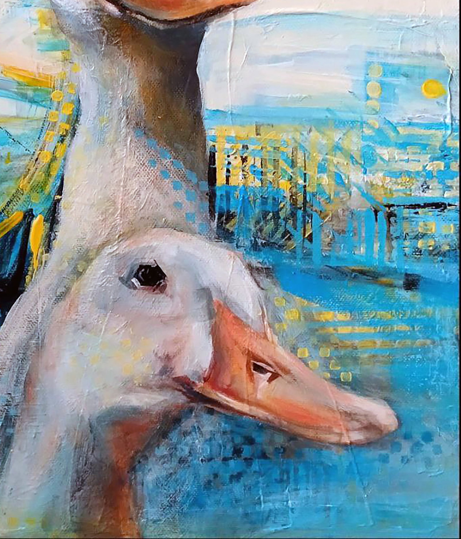 Acrylic painting Party in the city Marusya Abashidze - 6