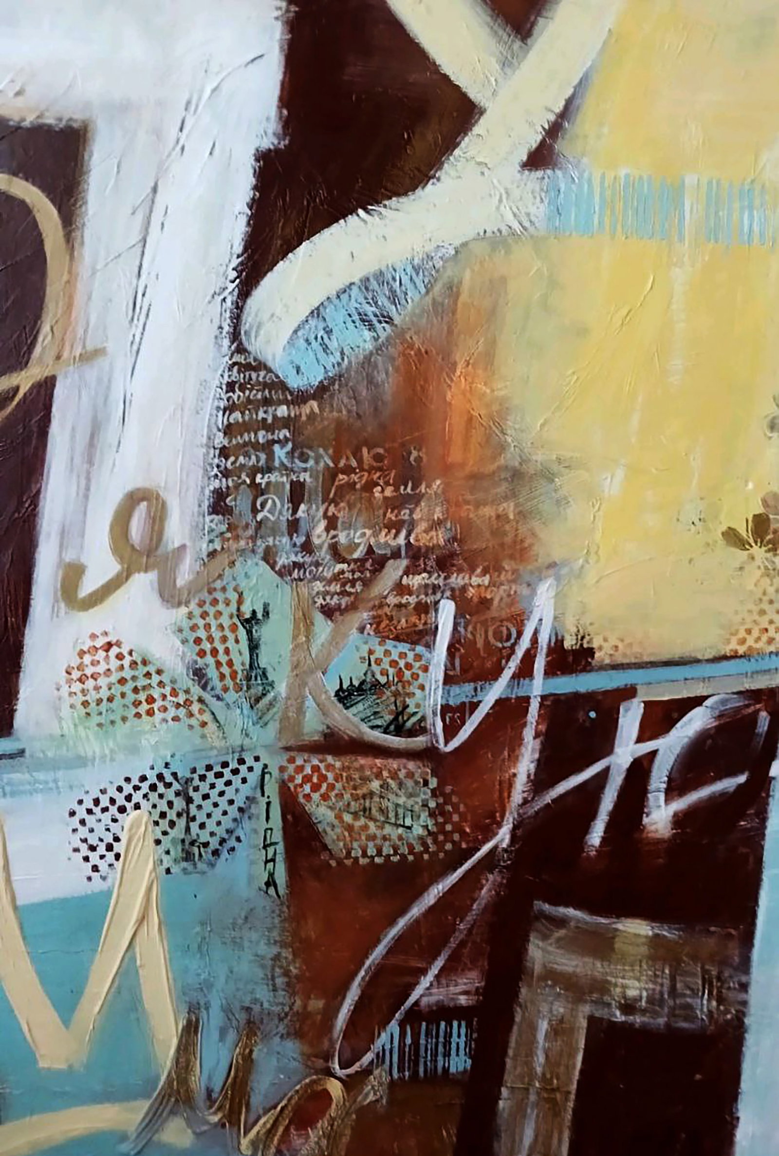 Acrylic painting Abstract Thank you Marusya Abashidze - 2