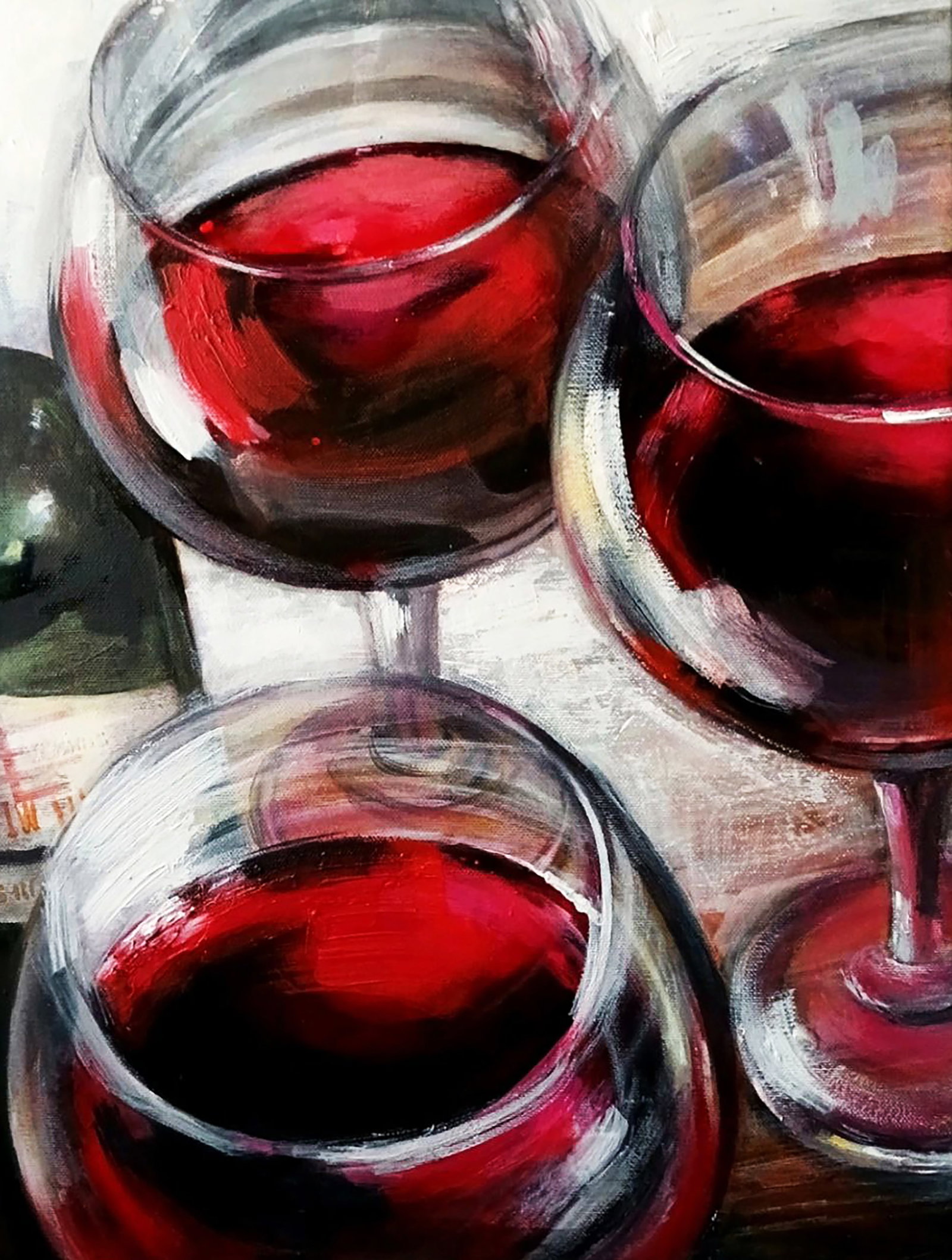 Acrylic painting Buy yourself some great wine Marusya Abashidze: 54ABASH Painter: Marusya Abashidze Size: 45x35 cm/17.71x13.77 inches Components: acrylic, canvas Original painting CONDITION: excellent ARTIST: Marusya Abashidze is a Ukrainian artist who works under