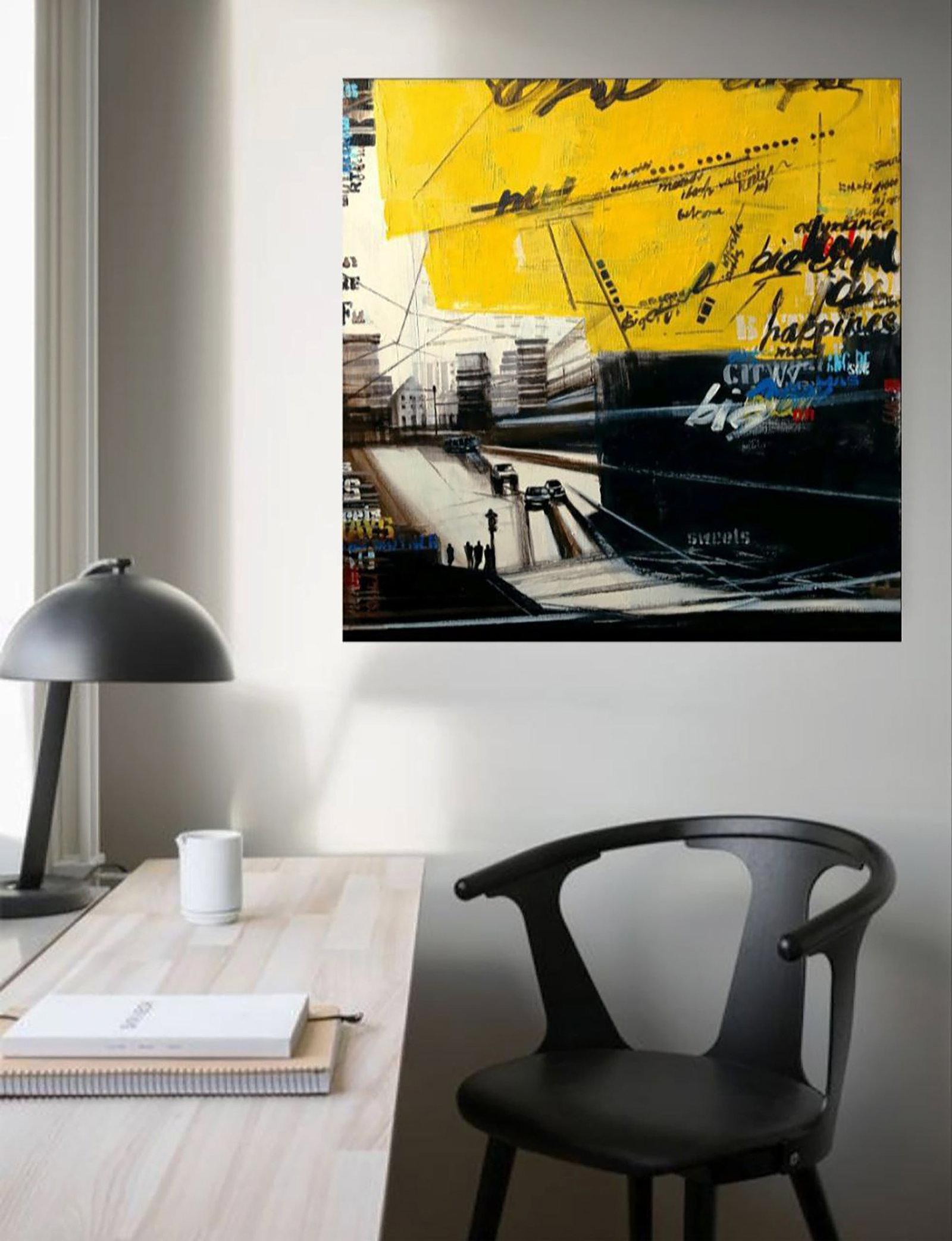 Acrylic painting City road Marusya Abashidze - 3
