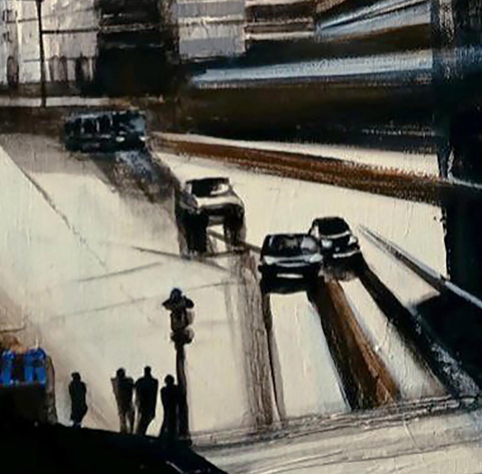 Acrylic painting City road Marusya Abashidze - 4