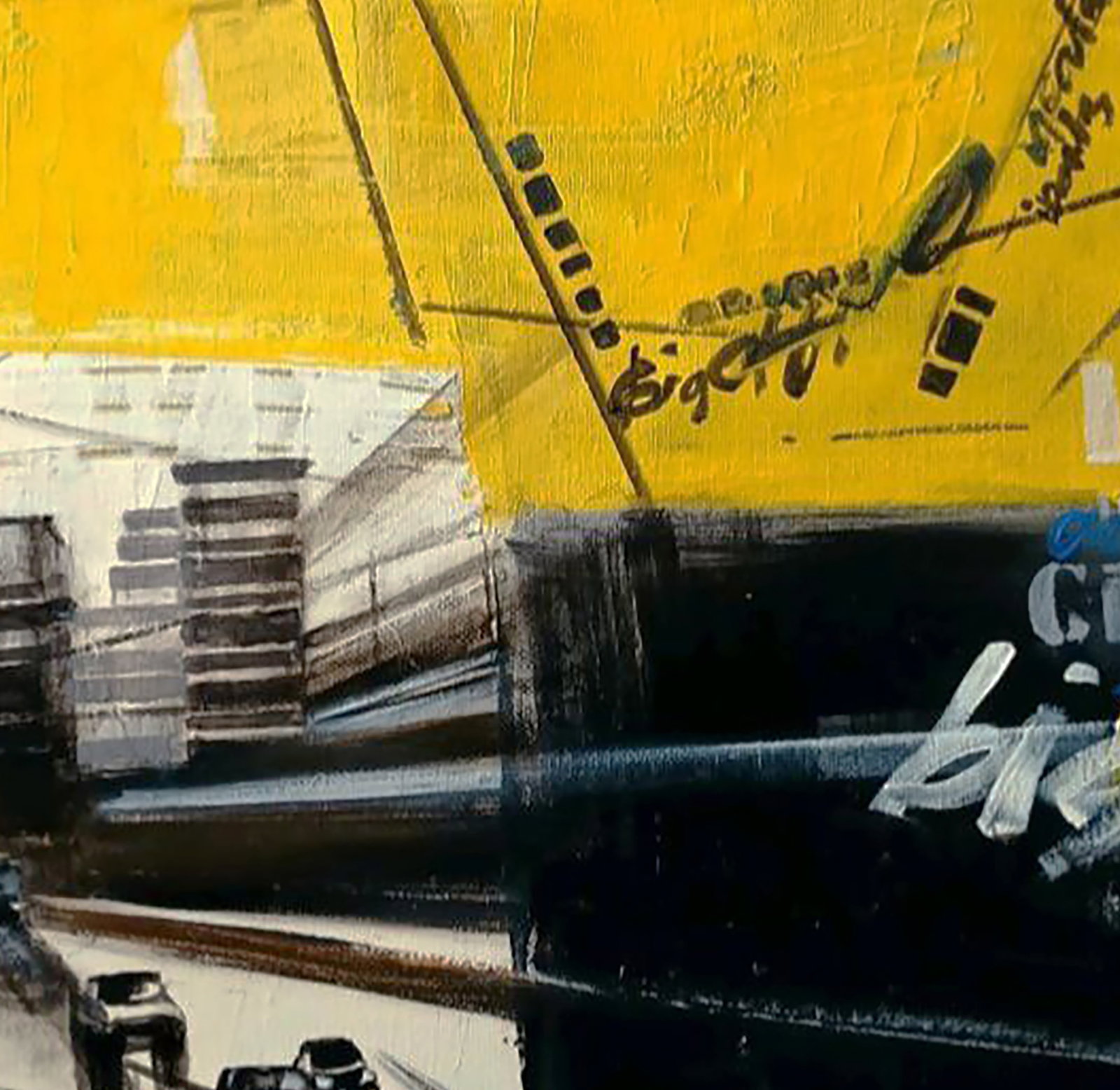 Acrylic painting City road Marusya Abashidze - 7