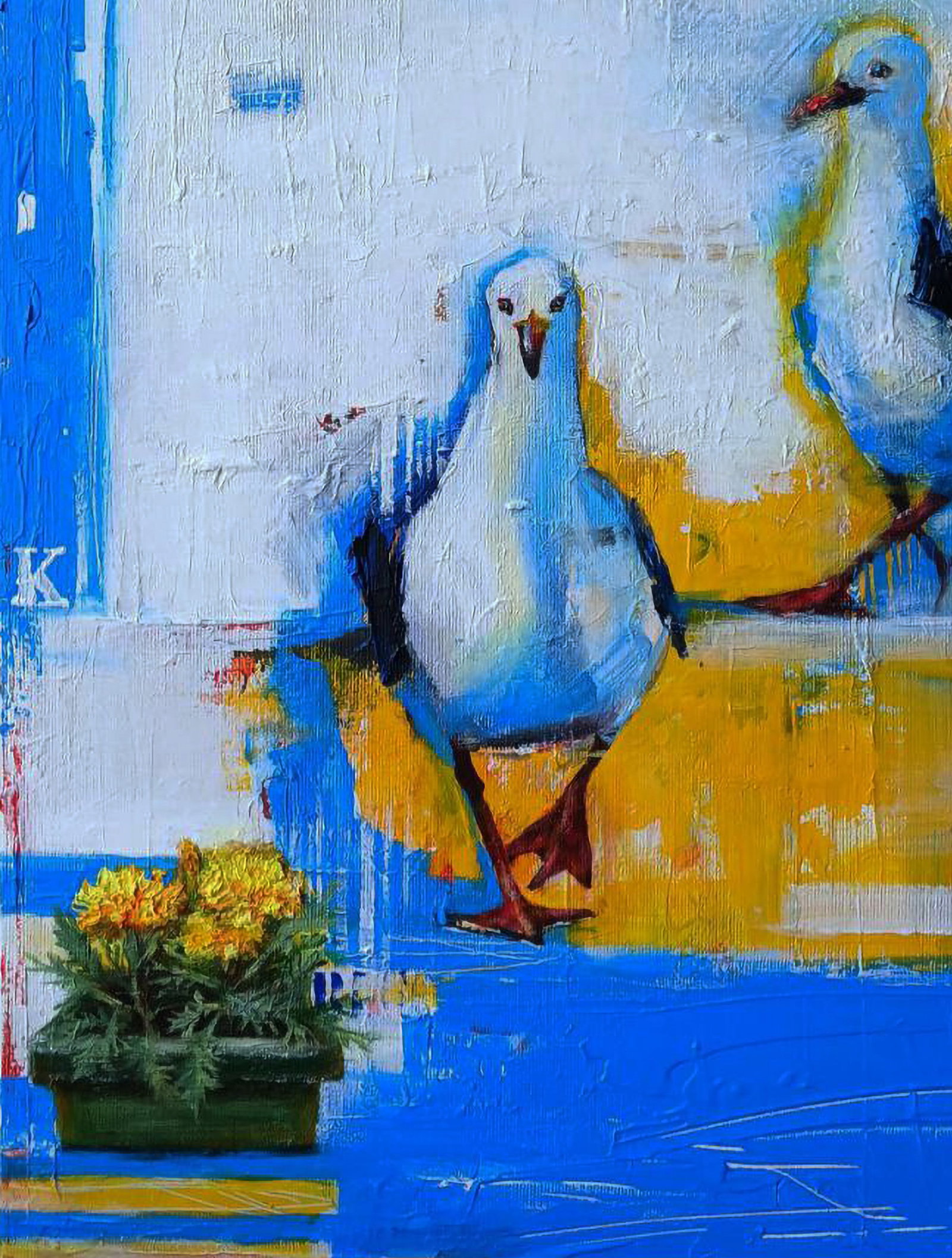 Acrylic painting The gait of seagulls Marusya Abashidze - 4
