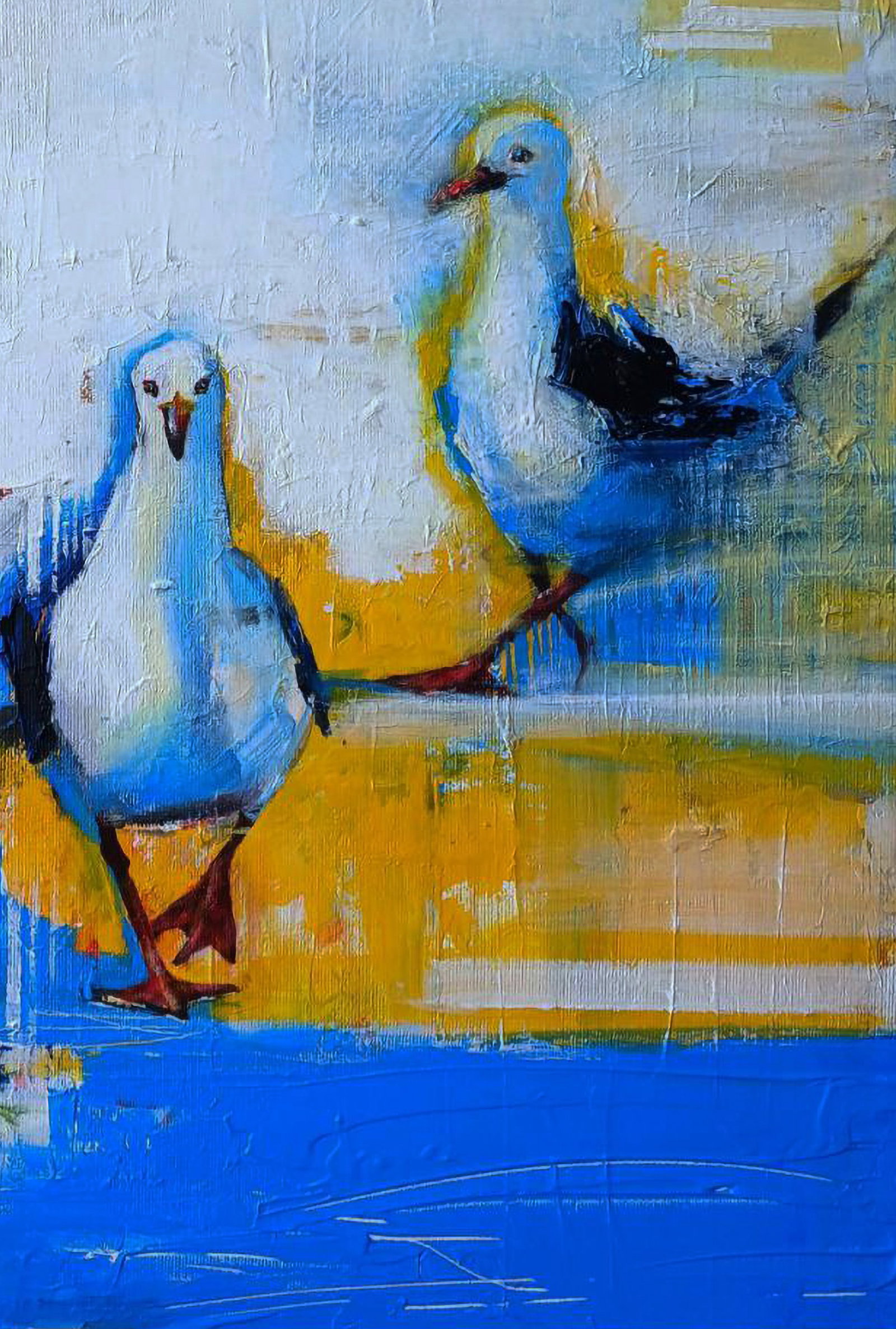 Acrylic painting The gait of seagulls Marusya Abashidze - 5