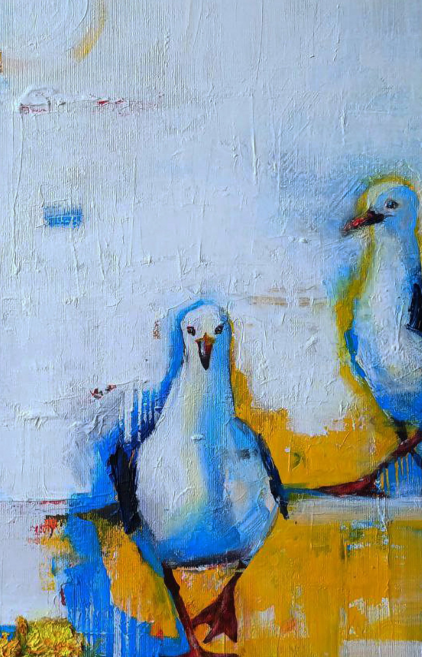 Acrylic painting The gait of seagulls Marusya Abashidze - 6