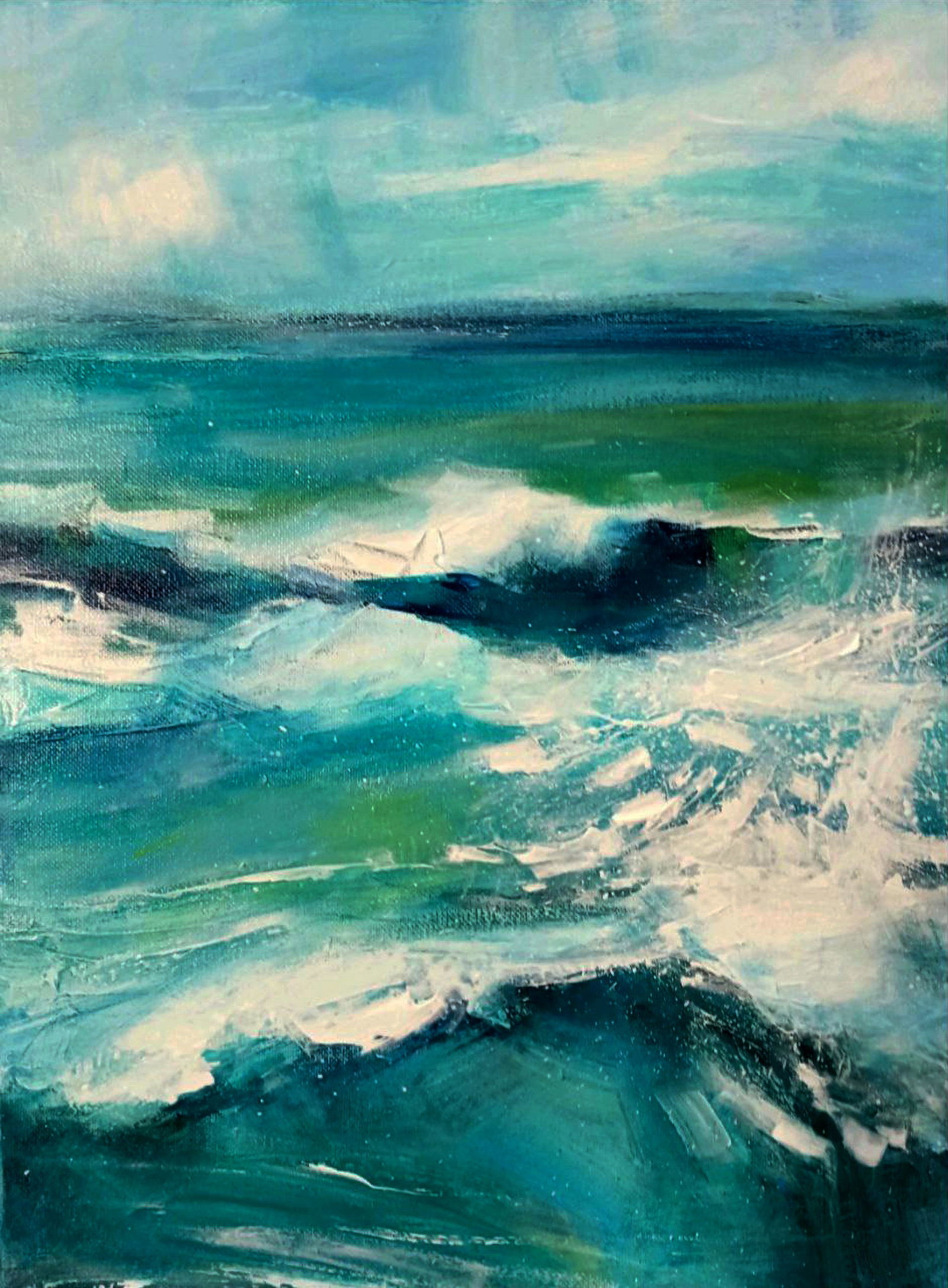 Acrylic painting Vacation at sea Marusya Abashidze: 71ABASH Painter: Marusya Abashidze Size: 40x30 cm/15.74x11.81 inches Components: acrylic, canvas Original painting CONDITION: excellent ARTIST: Marusya Abashidze is a Ukrainian artist who works under 