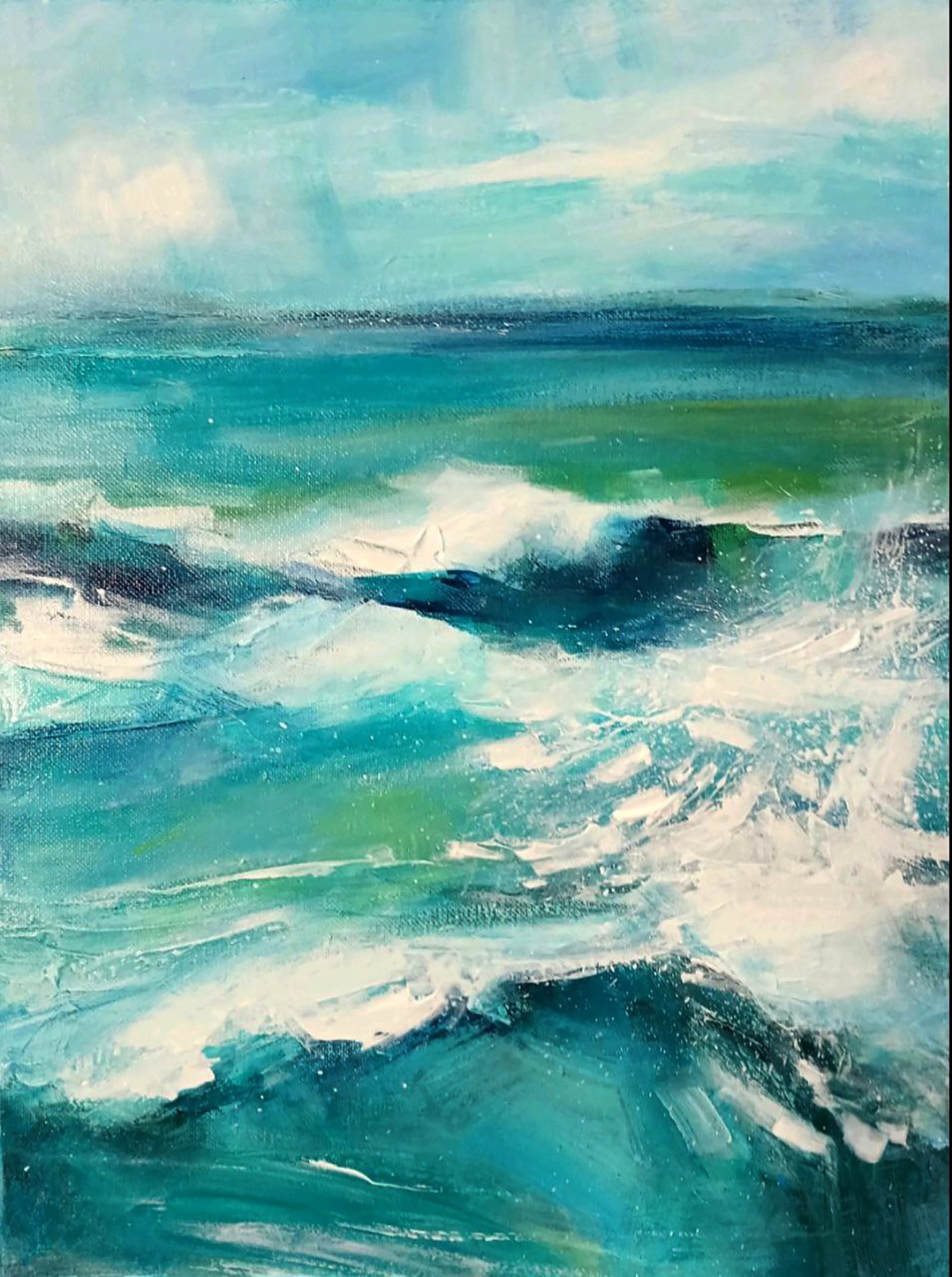 Acrylic painting Relaxation at sea Marusya Abashidze: 79ABASH Painter: Marusya Abashidze Size: 40x30 cm/15.74x11.81 inches Components: acrylic, canvas Original painting CONDITION: excellent ARTIST: Marusya Abashidze is a Ukrainian artist who works under