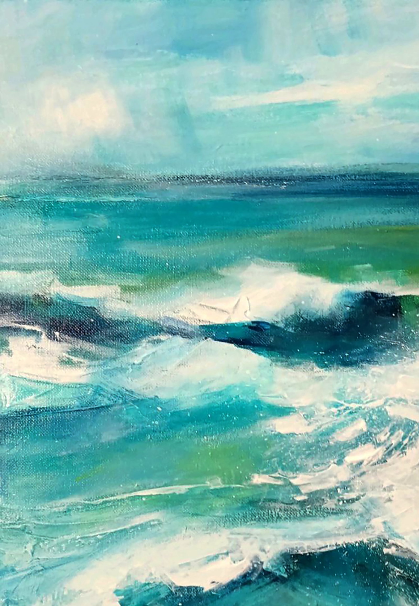Acrylic painting Relaxation at sea Marusya Abashidze - 2