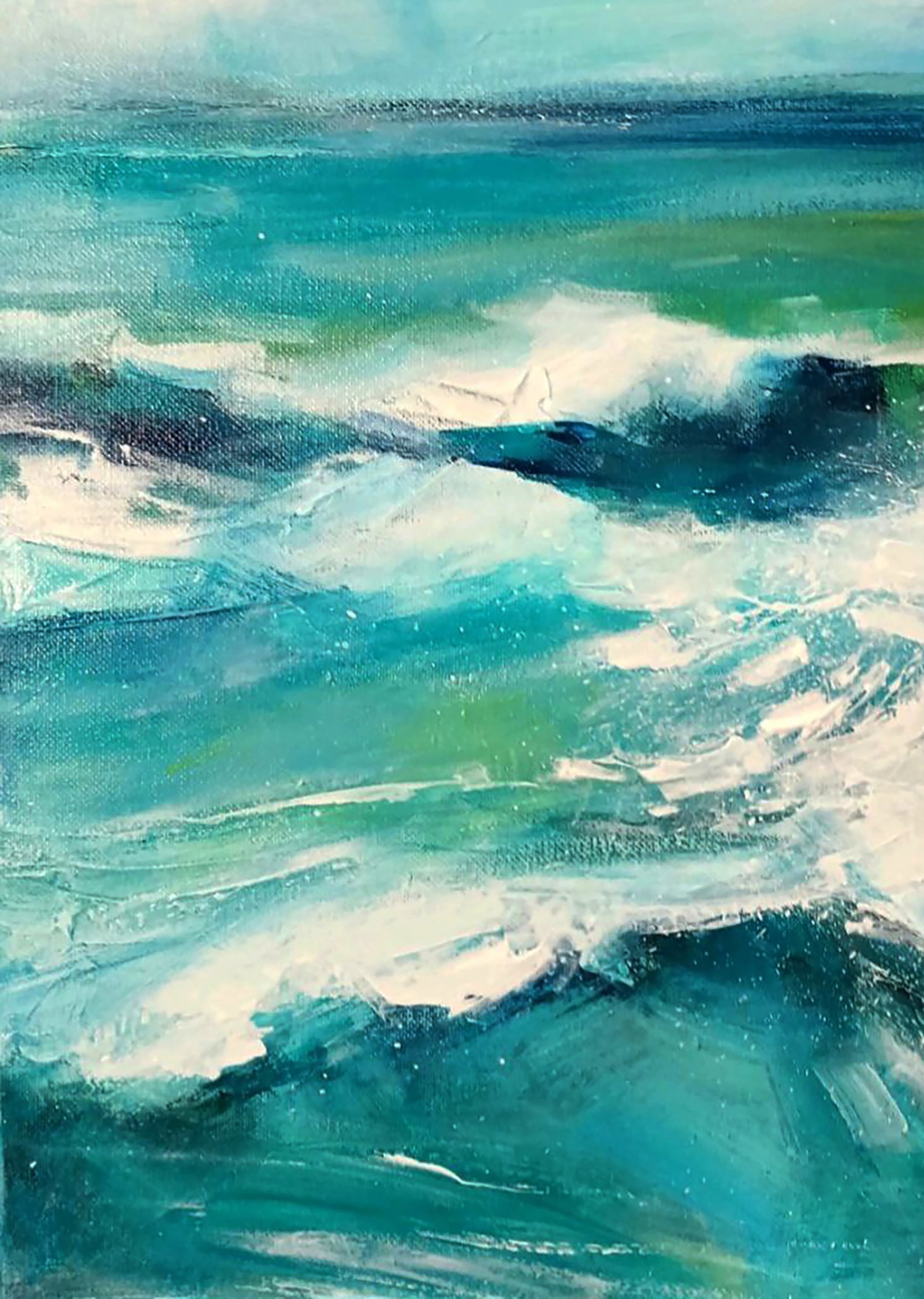Acrylic painting Relaxation at sea Marusya Abashidze - 4