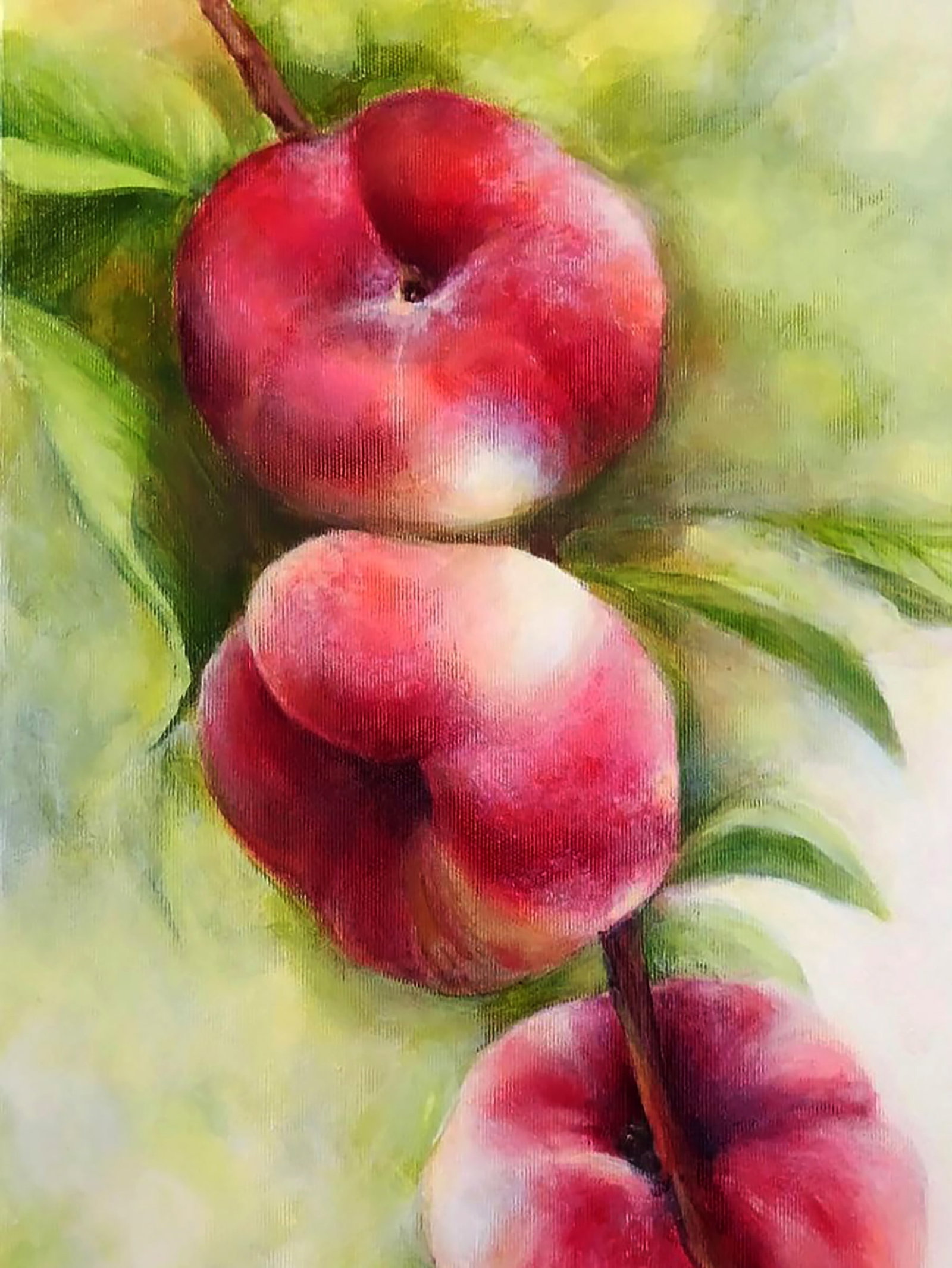 Acrylic painting Peaches are growing Marusya Abashidze - 4