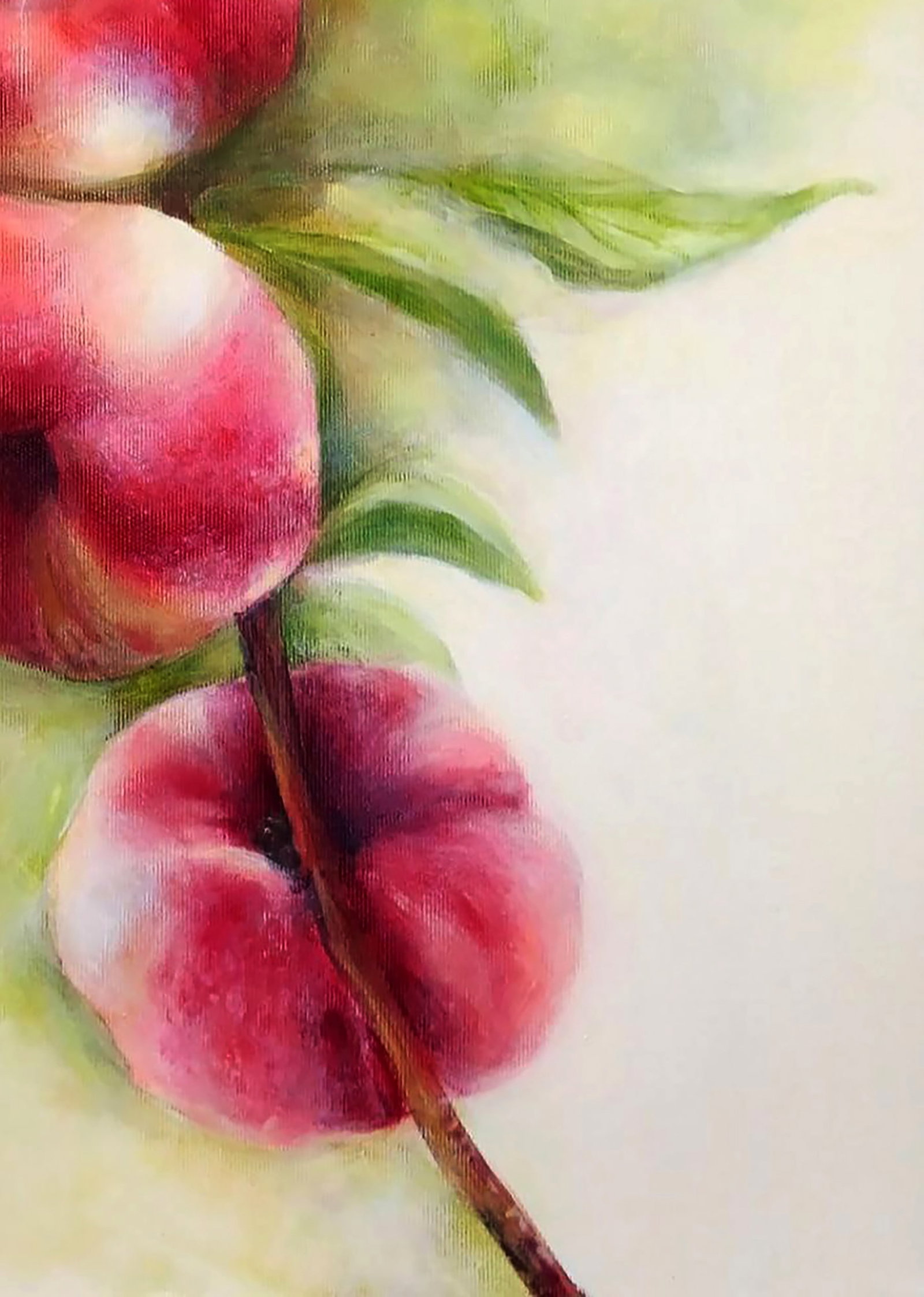 Acrylic painting Peaches are growing Marusya Abashidze - 7