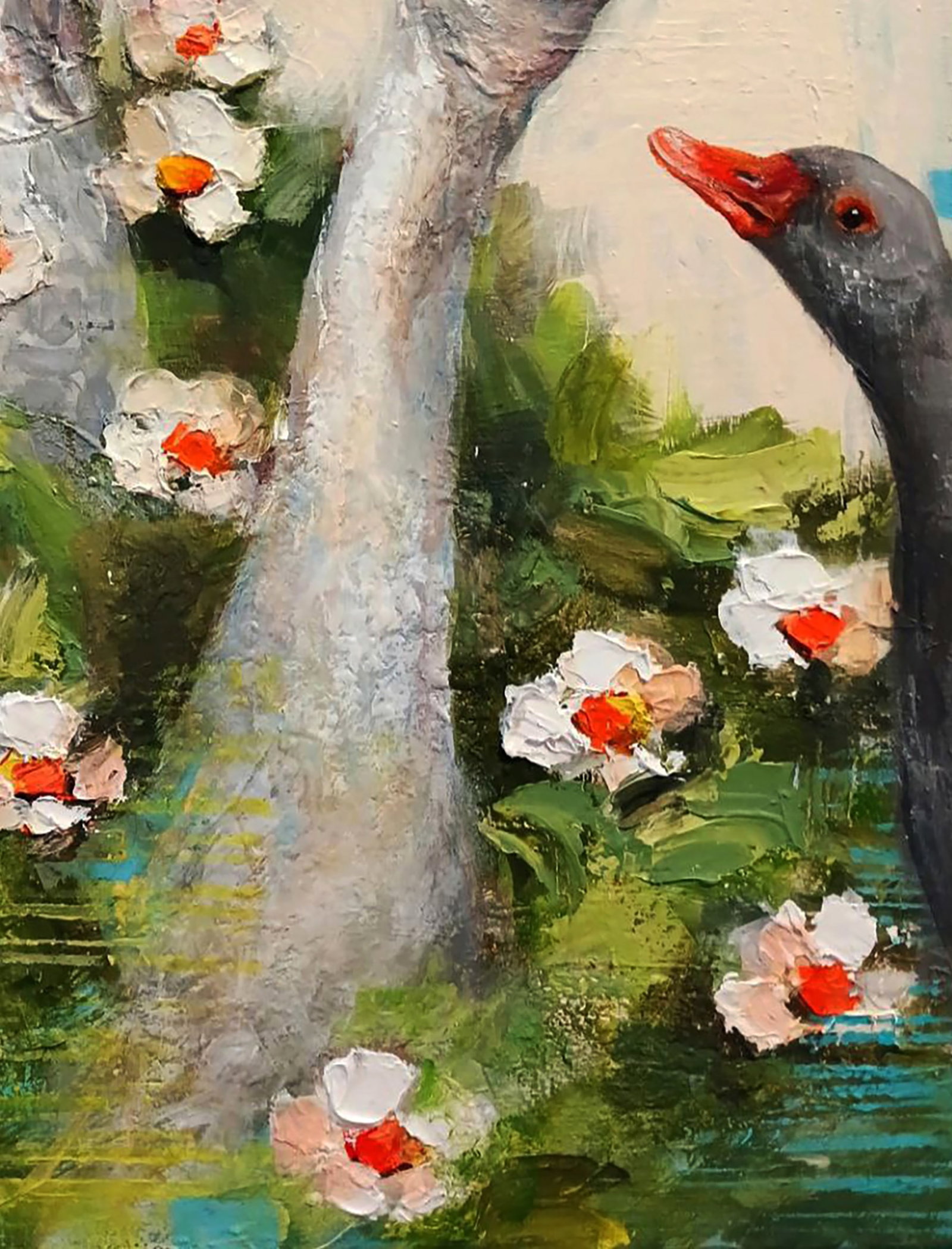 Acrylic painting Party at the Geeses Marusya Abashidze - 6