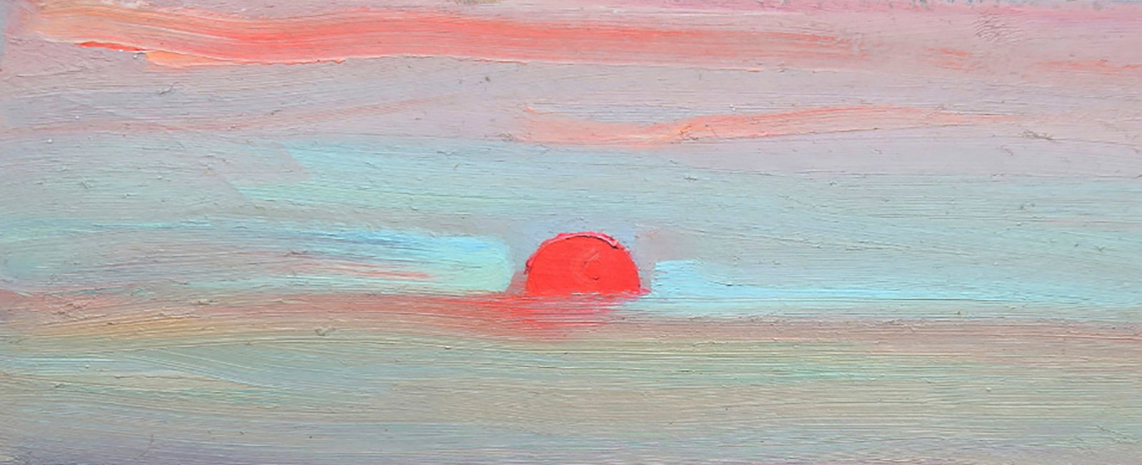 Oil painting Sunrise in the white sky Yuri Shkrob - 2