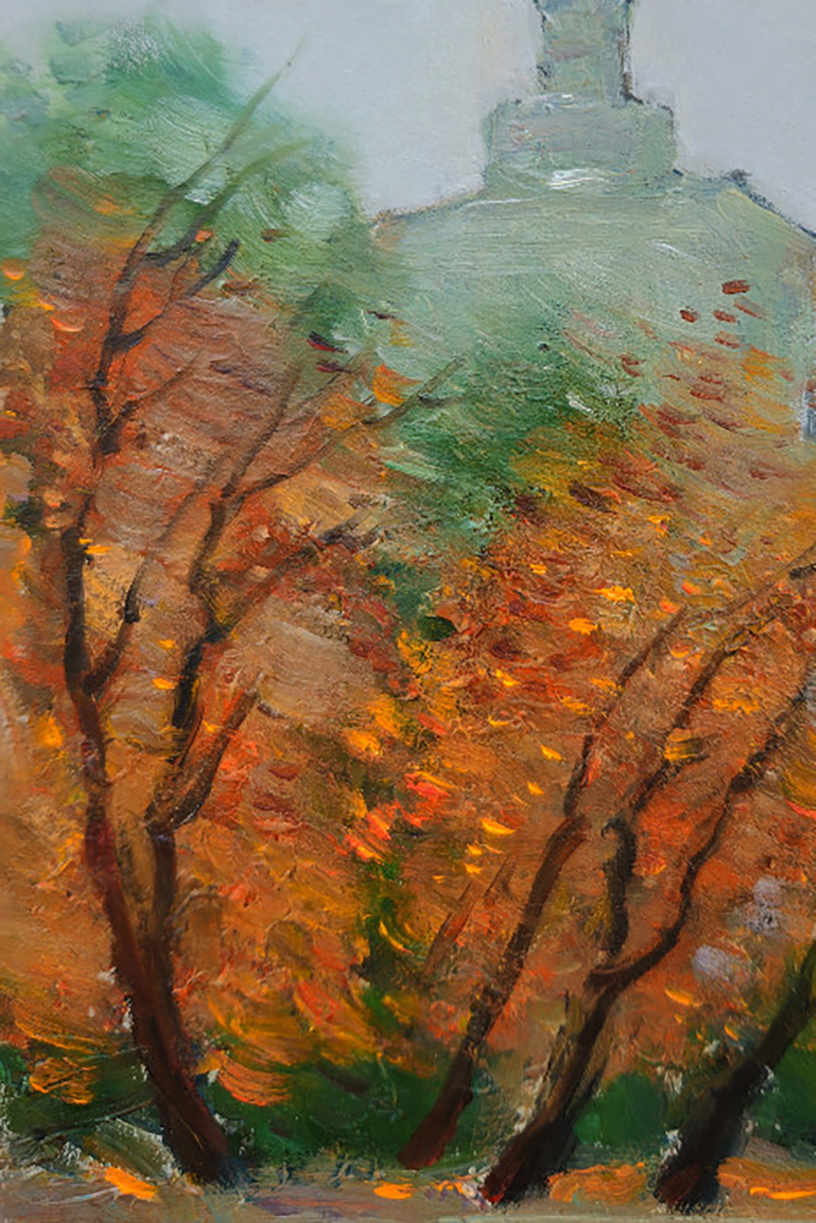Oil painting Rainy Day in the City Yuri Shkrob - 4