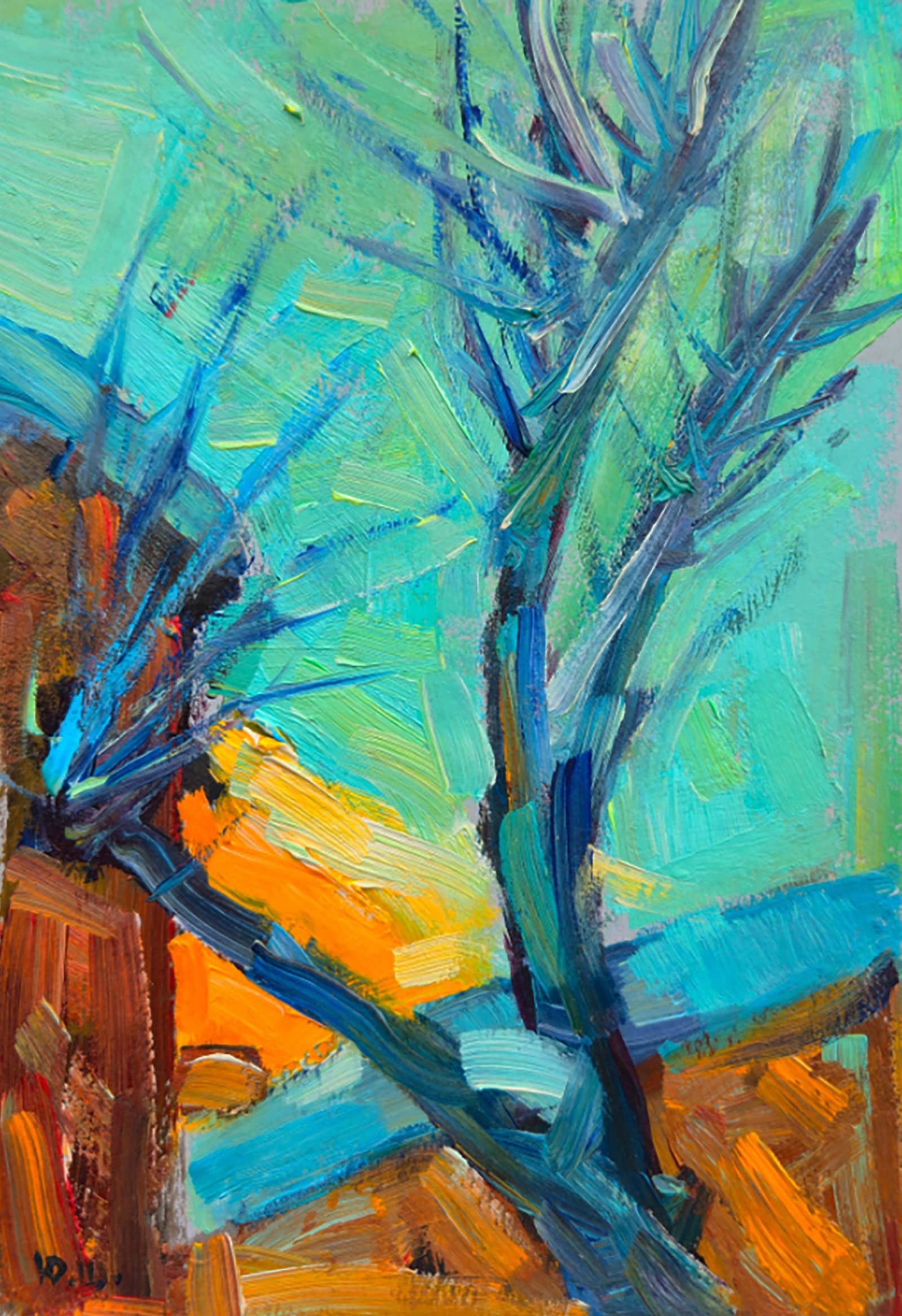Oil painting Winter morning outside the window Yuri Shkrob: 11SHKR Painter: Yuri Shkrob Size: 18?13 cm/7.08x5.11 inches Components: oil, cardboard Original painting CONDITION: excellent ARTIST: Yuri Shkrob. Yuri's love of painting began in early childhood. Fro